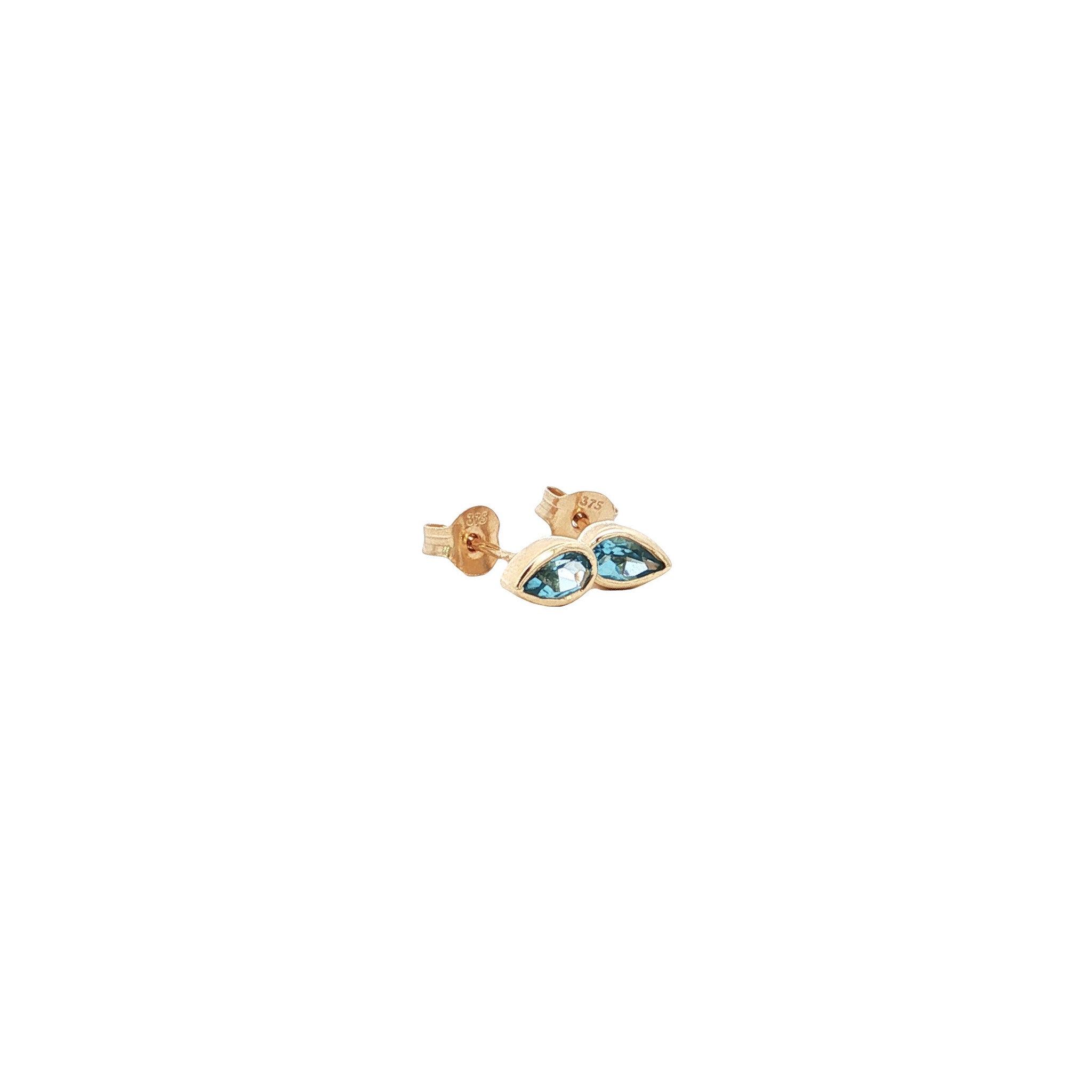 Earrings with topaz 9 kt