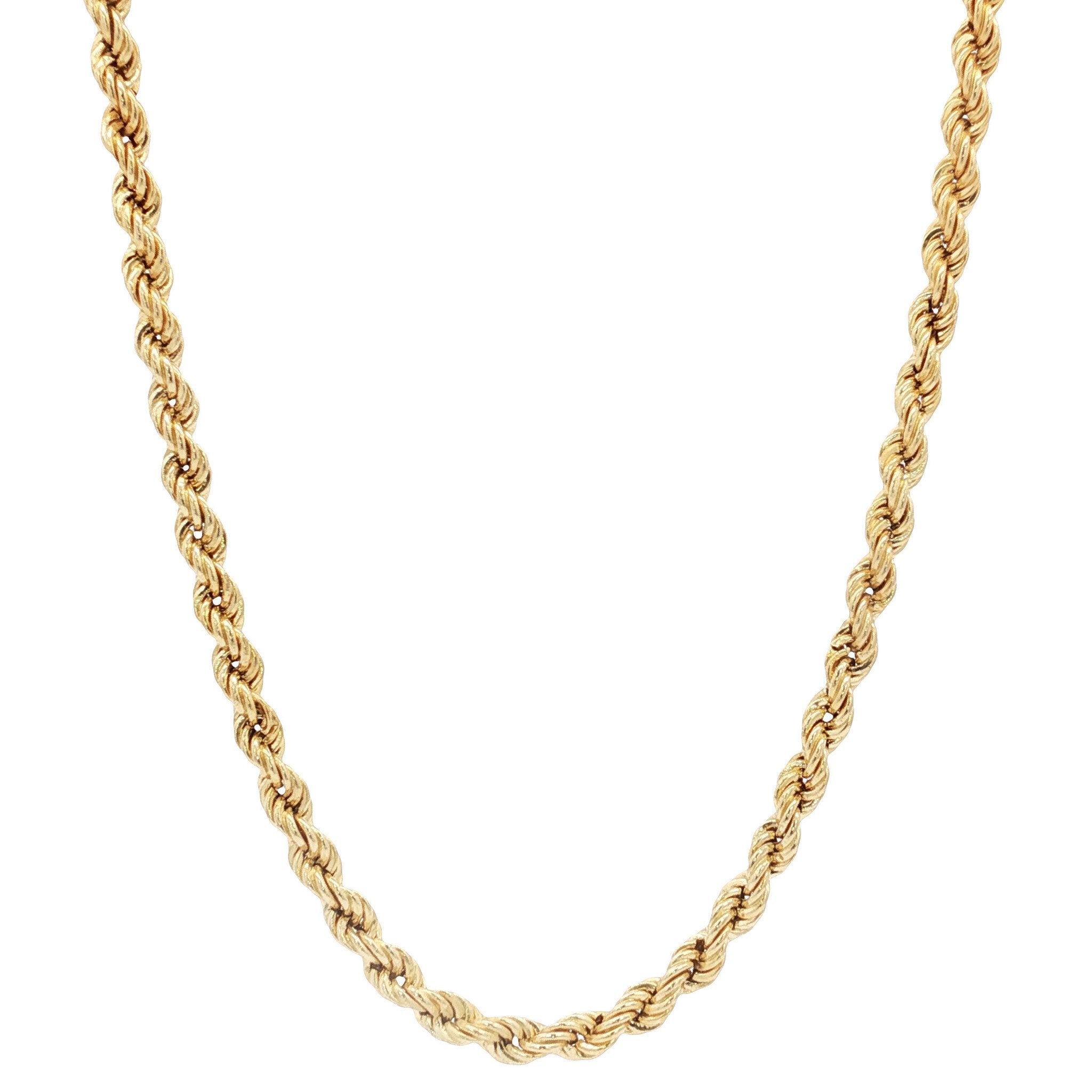Gouden vintage koord collier 14 kt