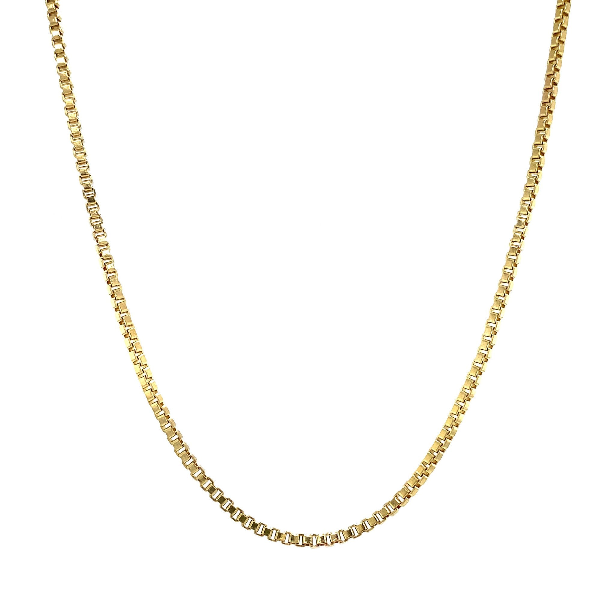 Gold Venetian-length necklace, 50 cm, 14 kt
