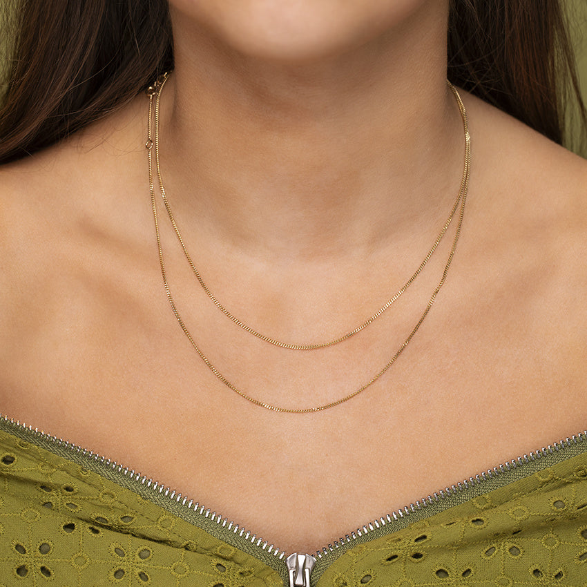 Gouden anker collier 14 kt