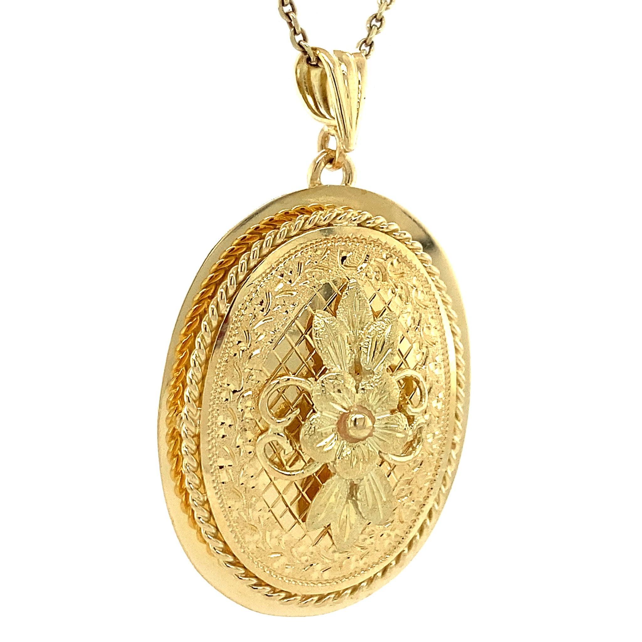 Gouden hanger met gravure 14 krt