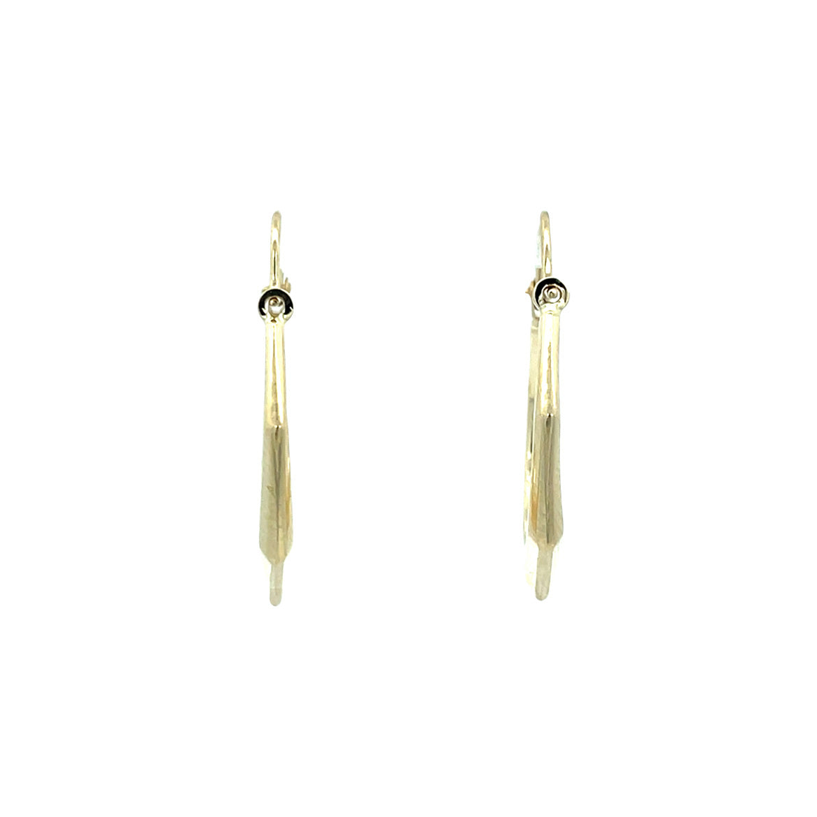 Gouden vintage fantasie oorringen 14 kt