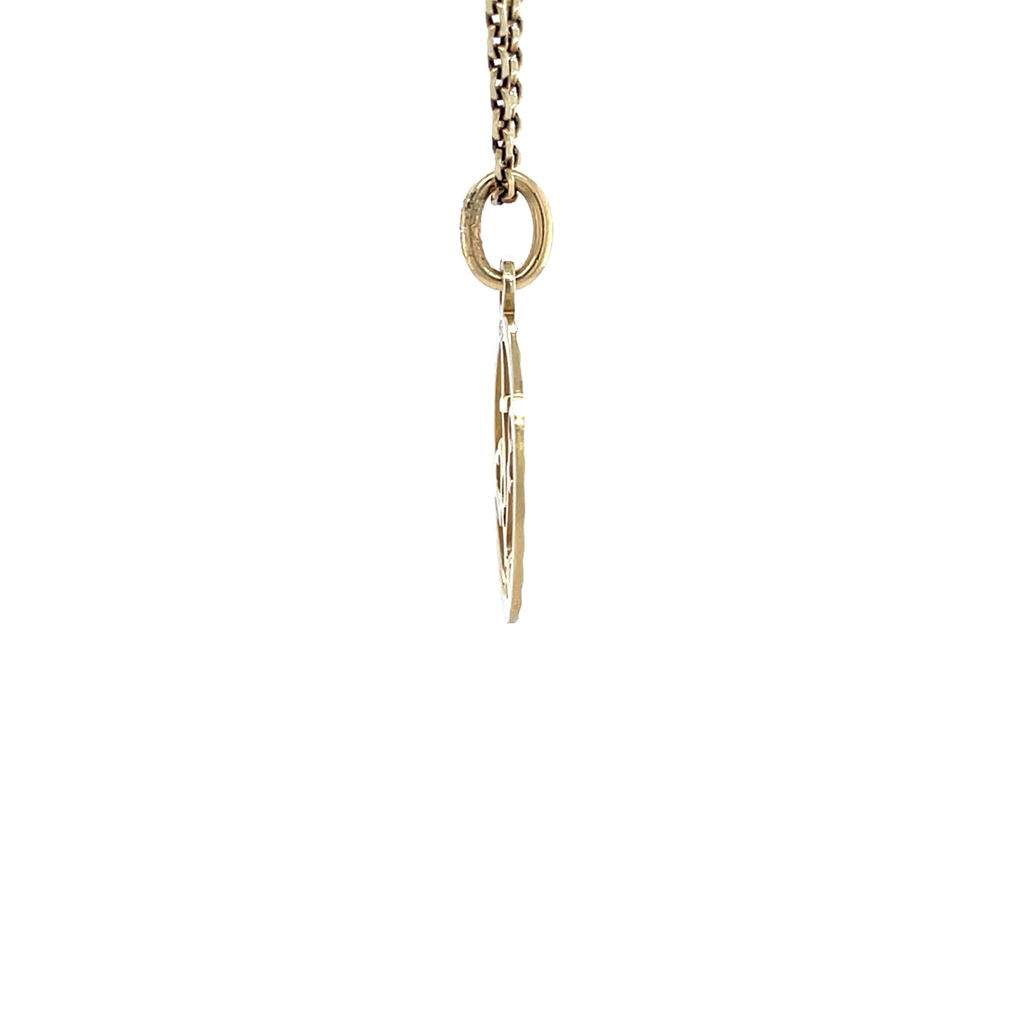 Gouden vintage geloof, hoop en liefde hanger 14 krt