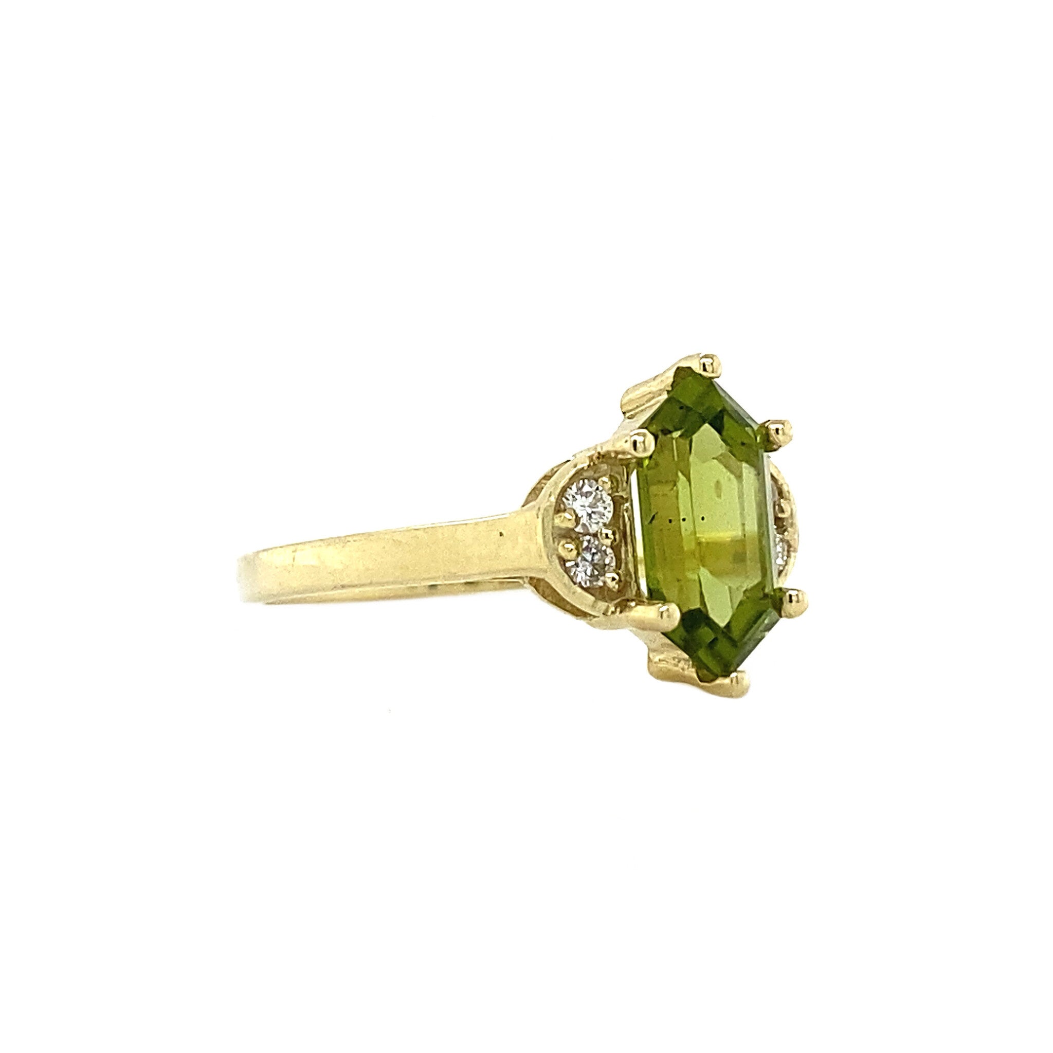 Brigitte ring 14 krt - Lime