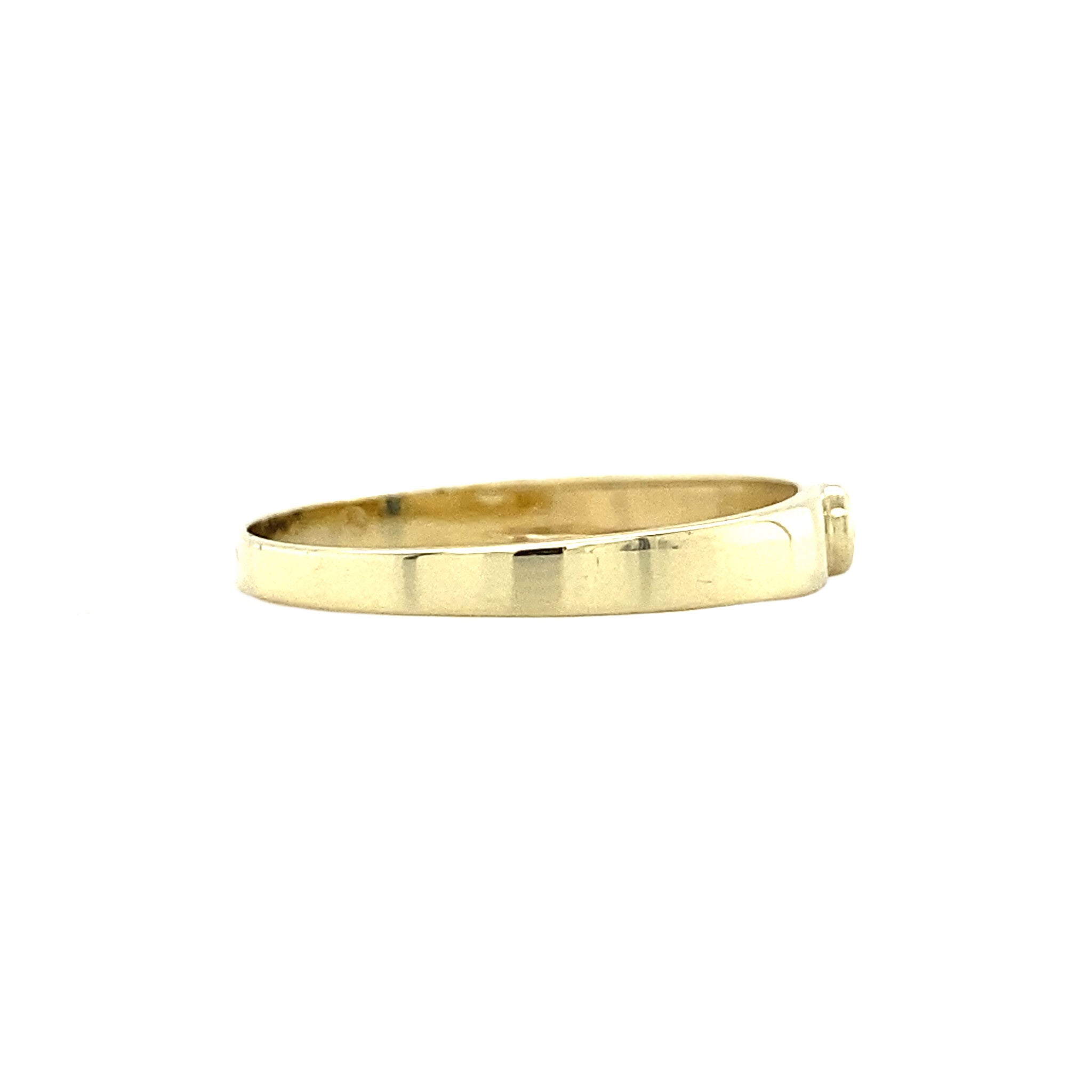 Gouden ring met saffier 14 krt