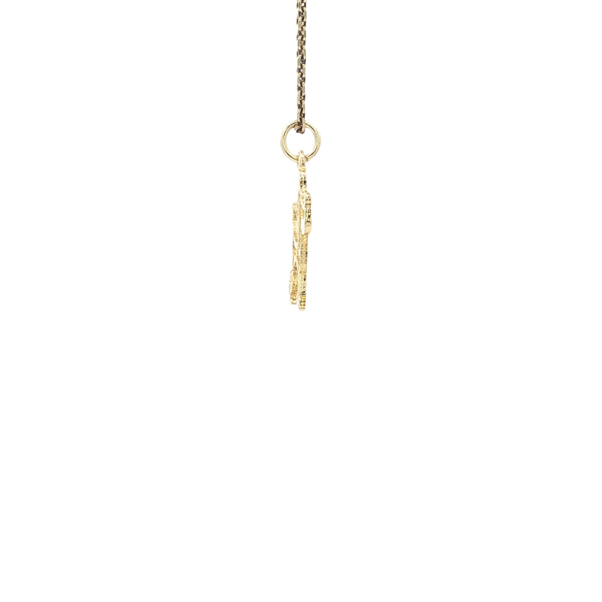 Gold vintage poodle pendant 14 kt