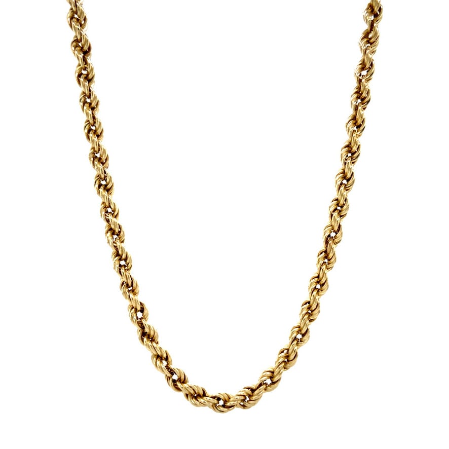 Gouden vintage koord collier 14 krt