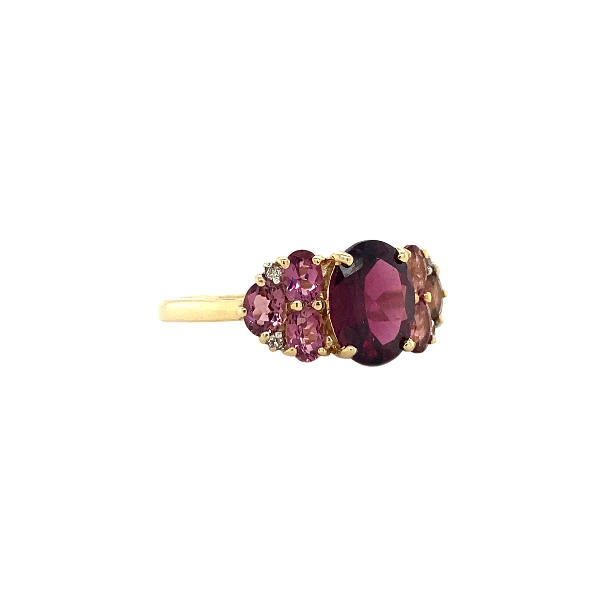 Ring met zirkonia en 9 krt