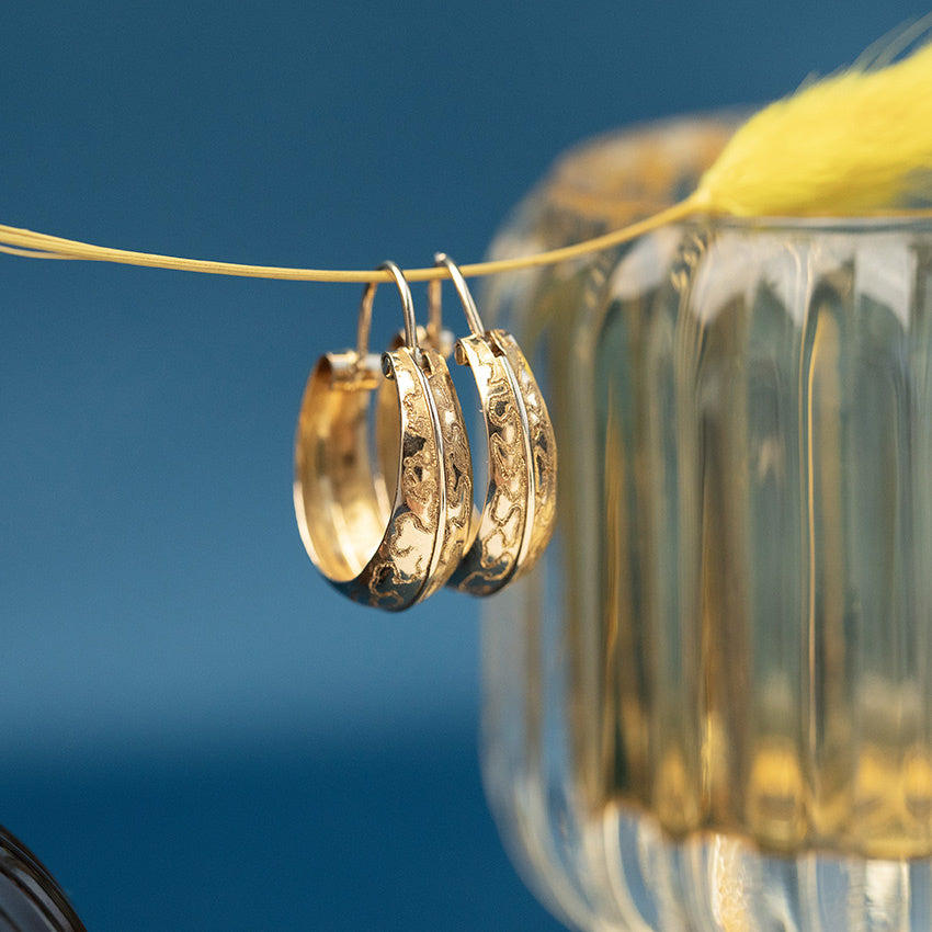 Gold fantasy earrings 18 kt