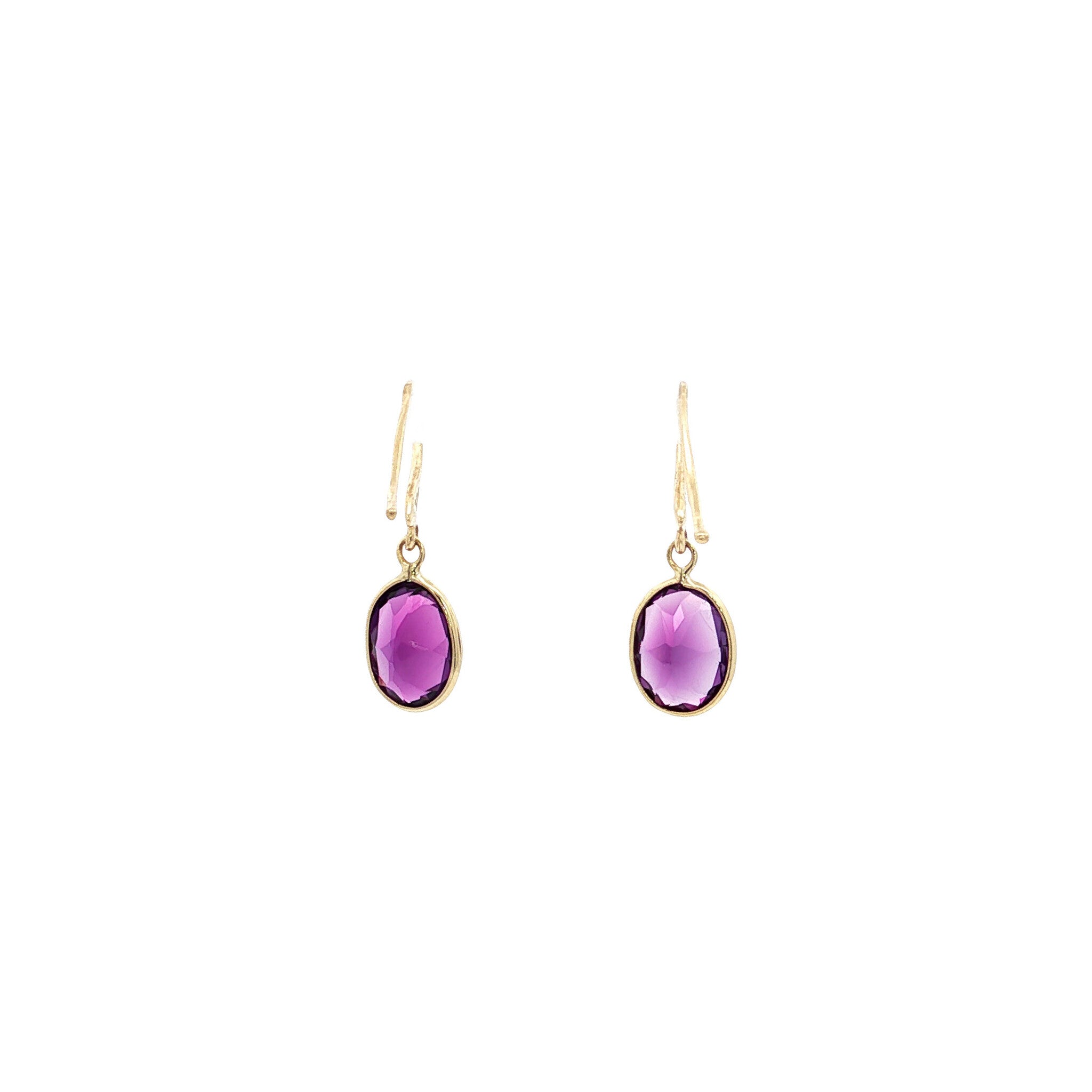 Earrings with amethyst 9 kt
