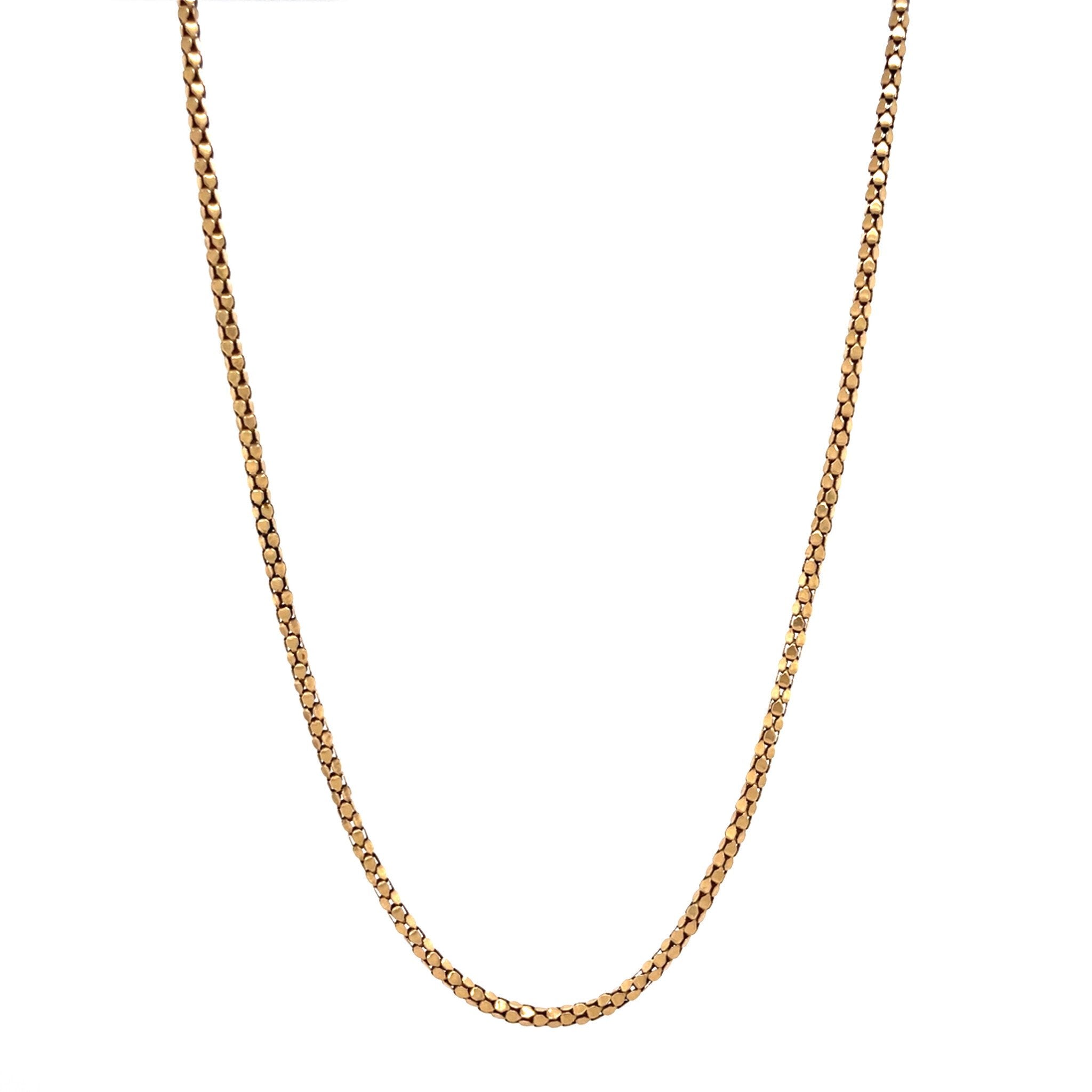 Vintage 18 kt gold popcorn necklace