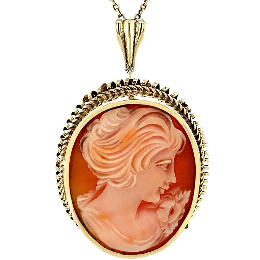 Gouden hanger met camee 14 krt