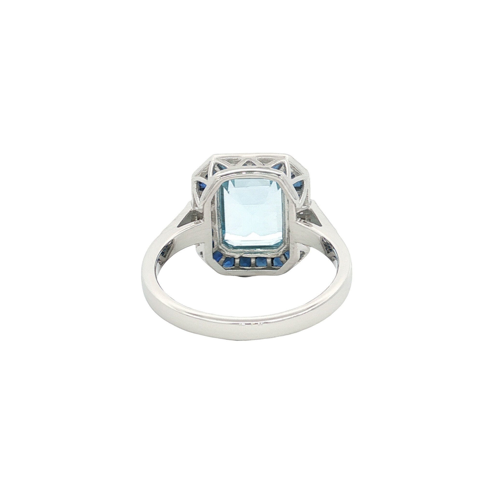 Gouden ring met topaas, saffier en diamant 14 kt