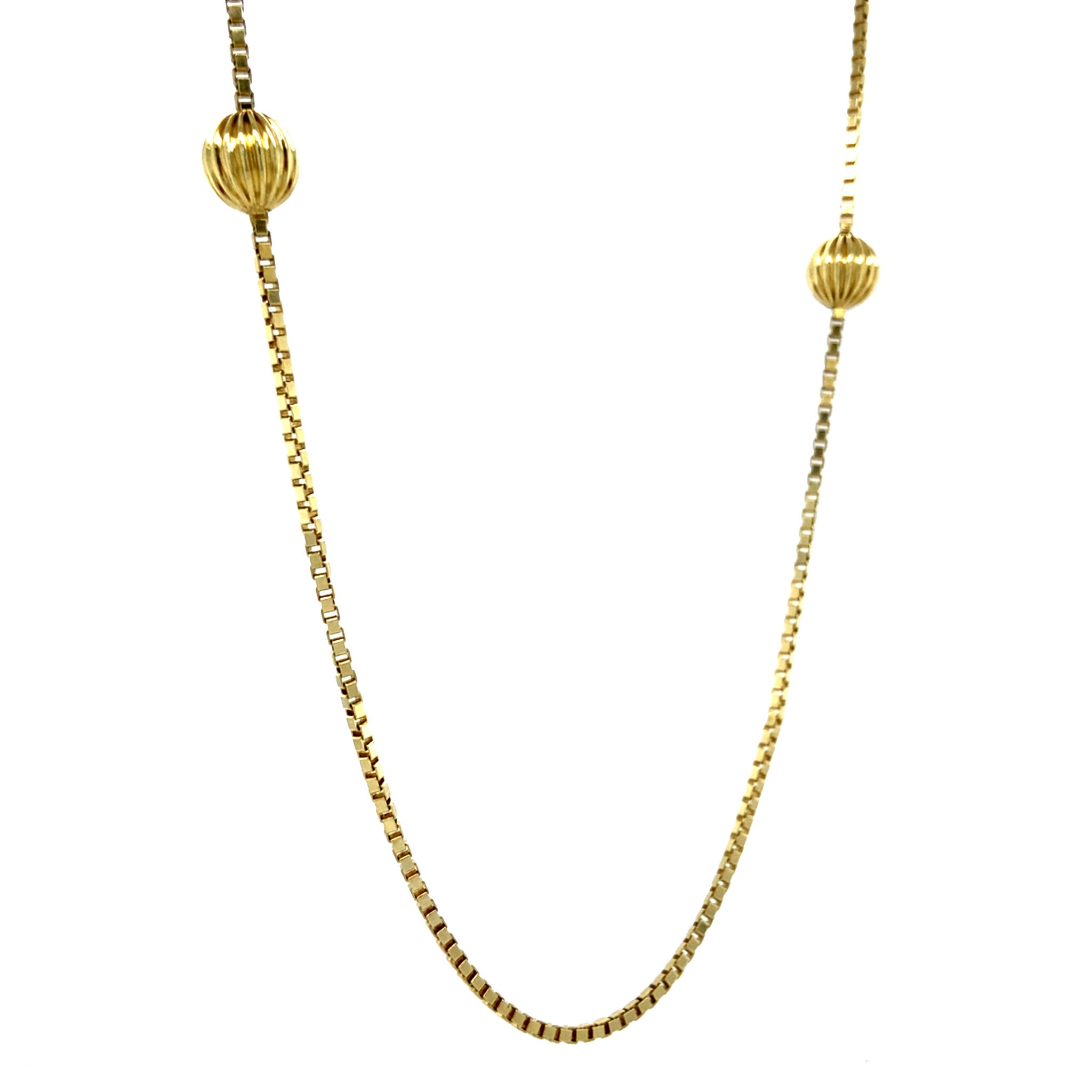 Gouden vintage bolletjes venetiaan collier 14 krt