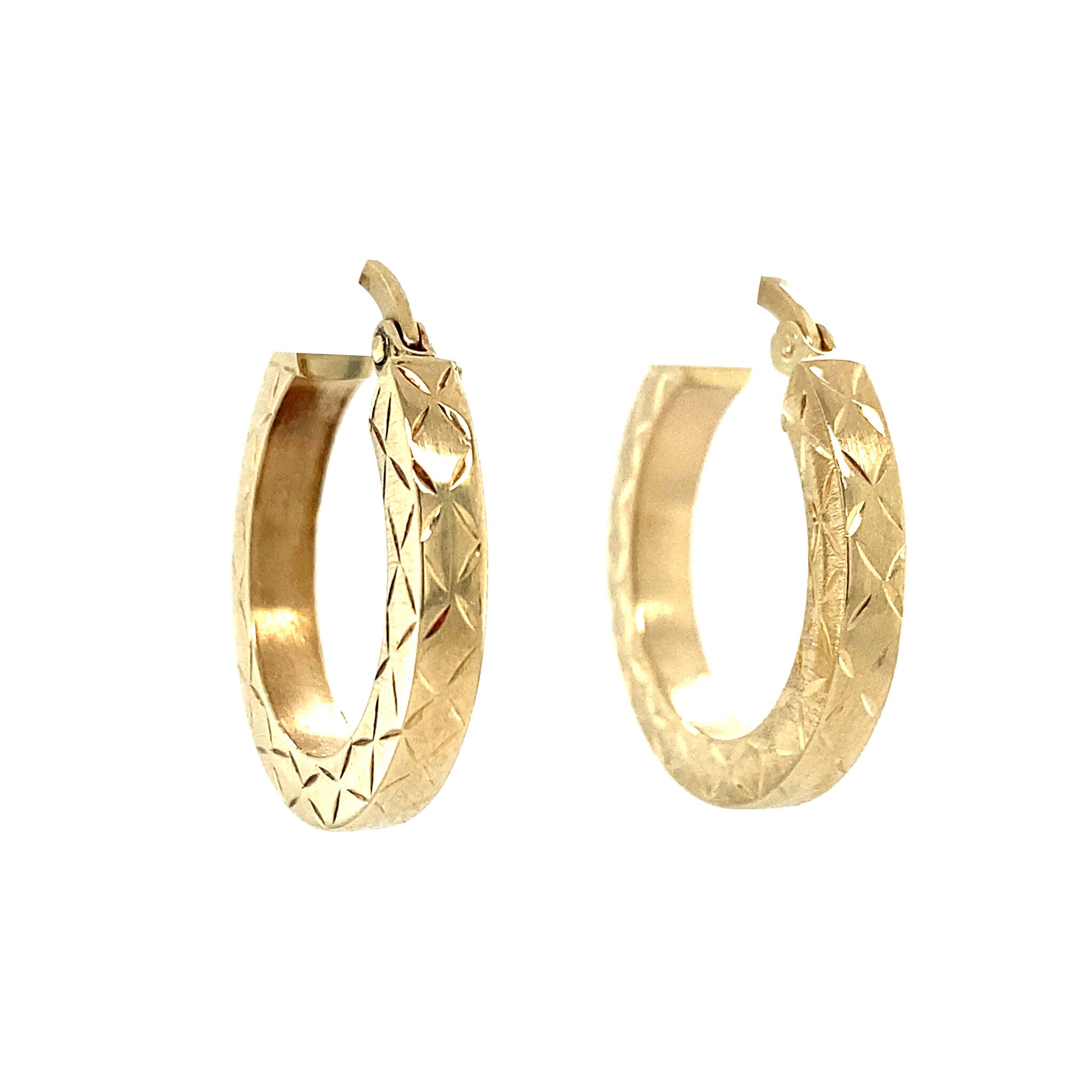 Gouden fantasie oorringen 14 krt