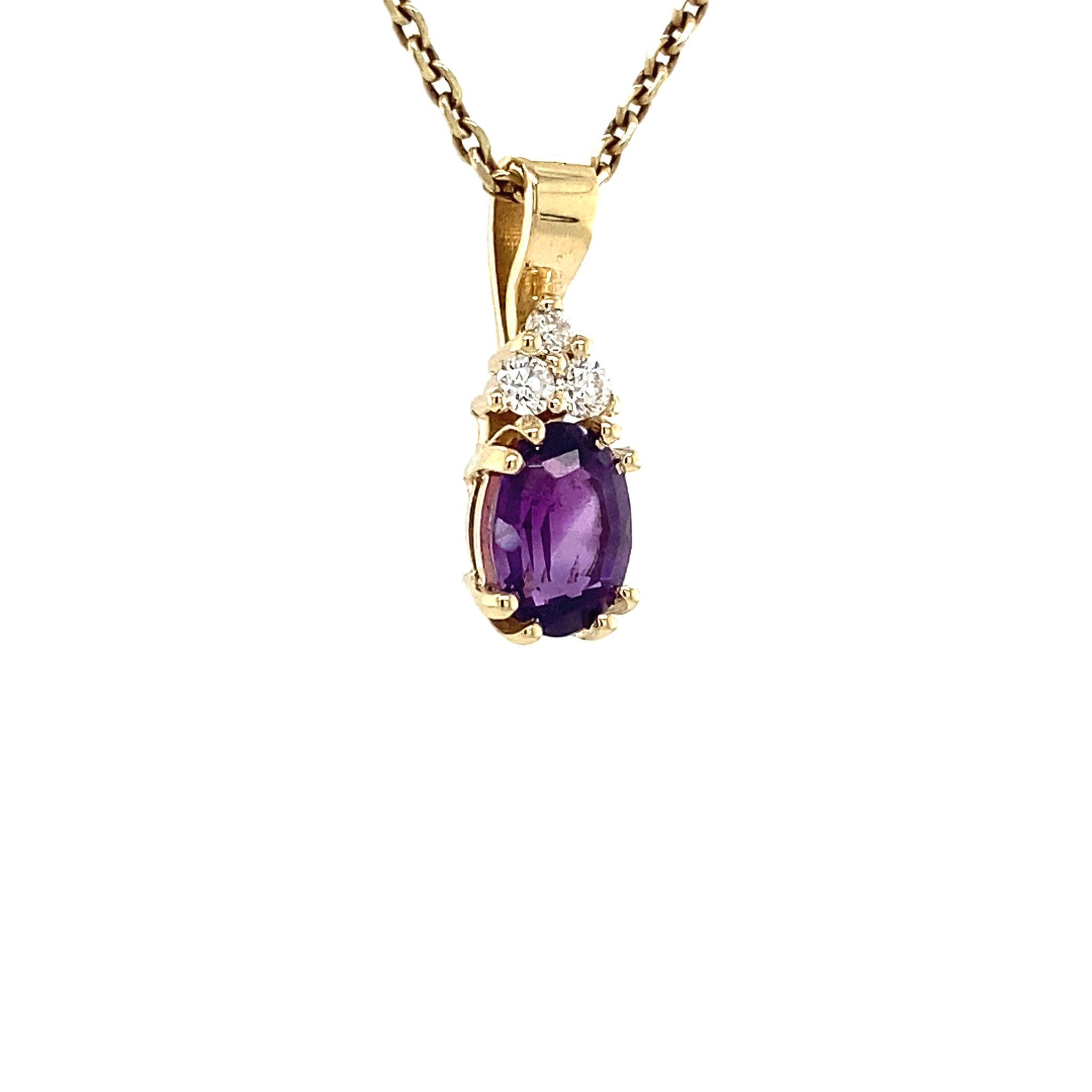 Audrey pendant 14 krt - Violet
