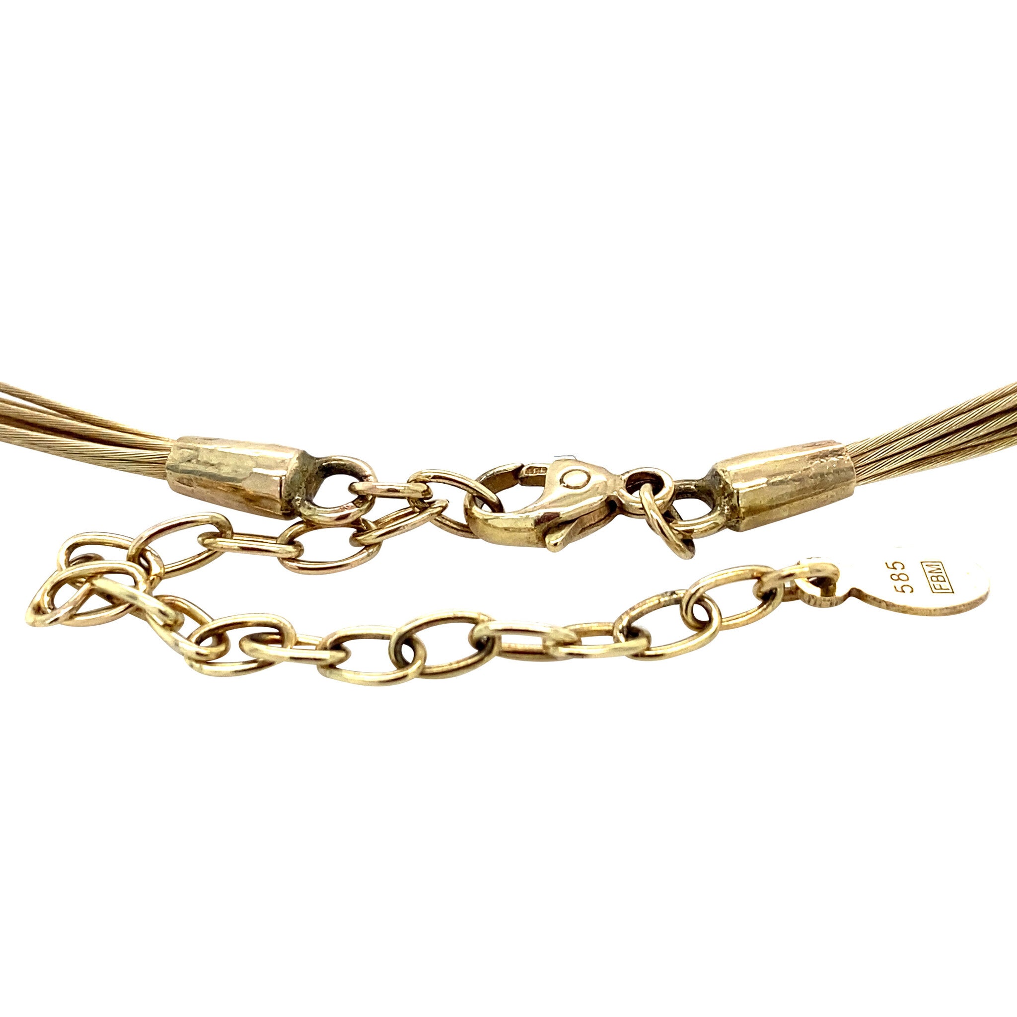 Gouden collier met parel 14 krt