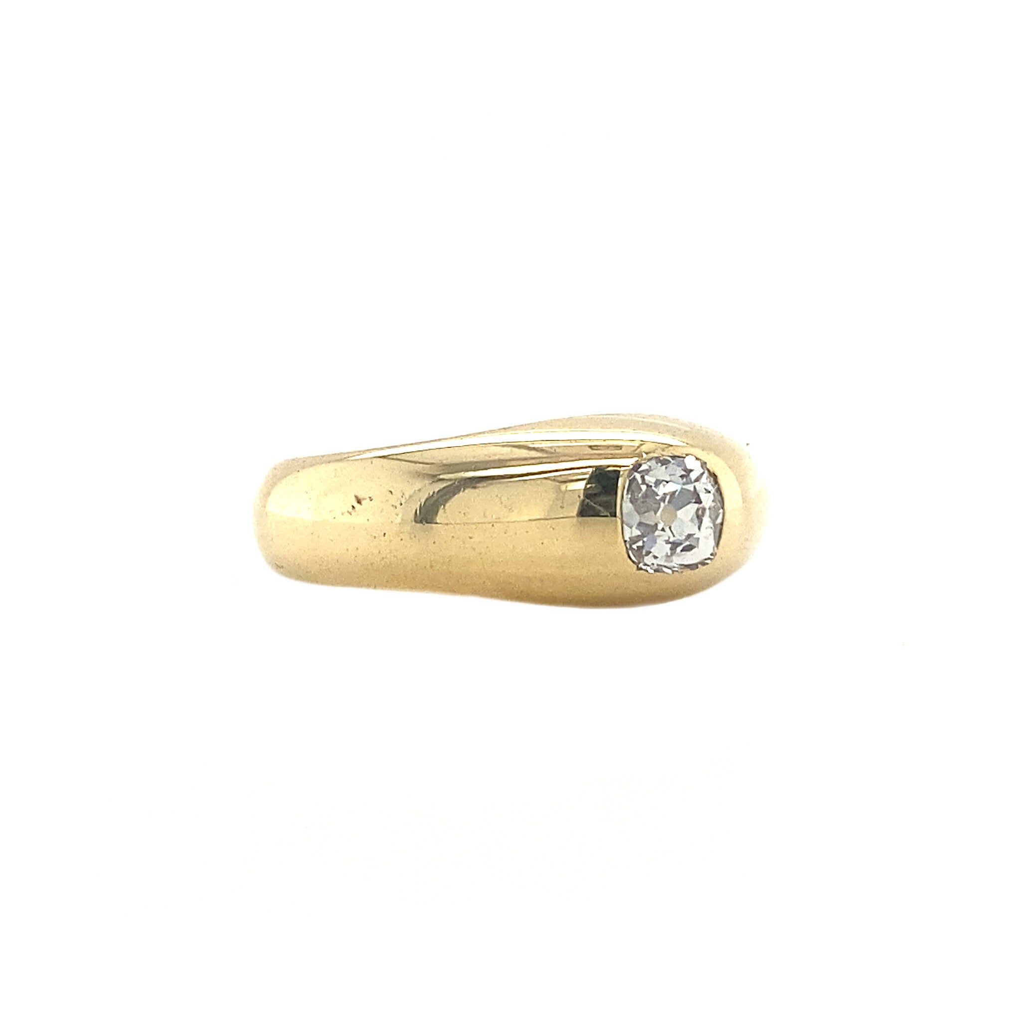 14 kt gold ring with a diamond
