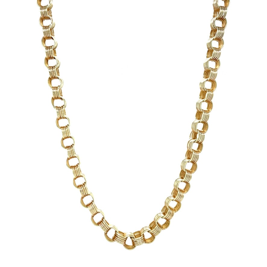 Gouden vintage fantasie collier 14 kt