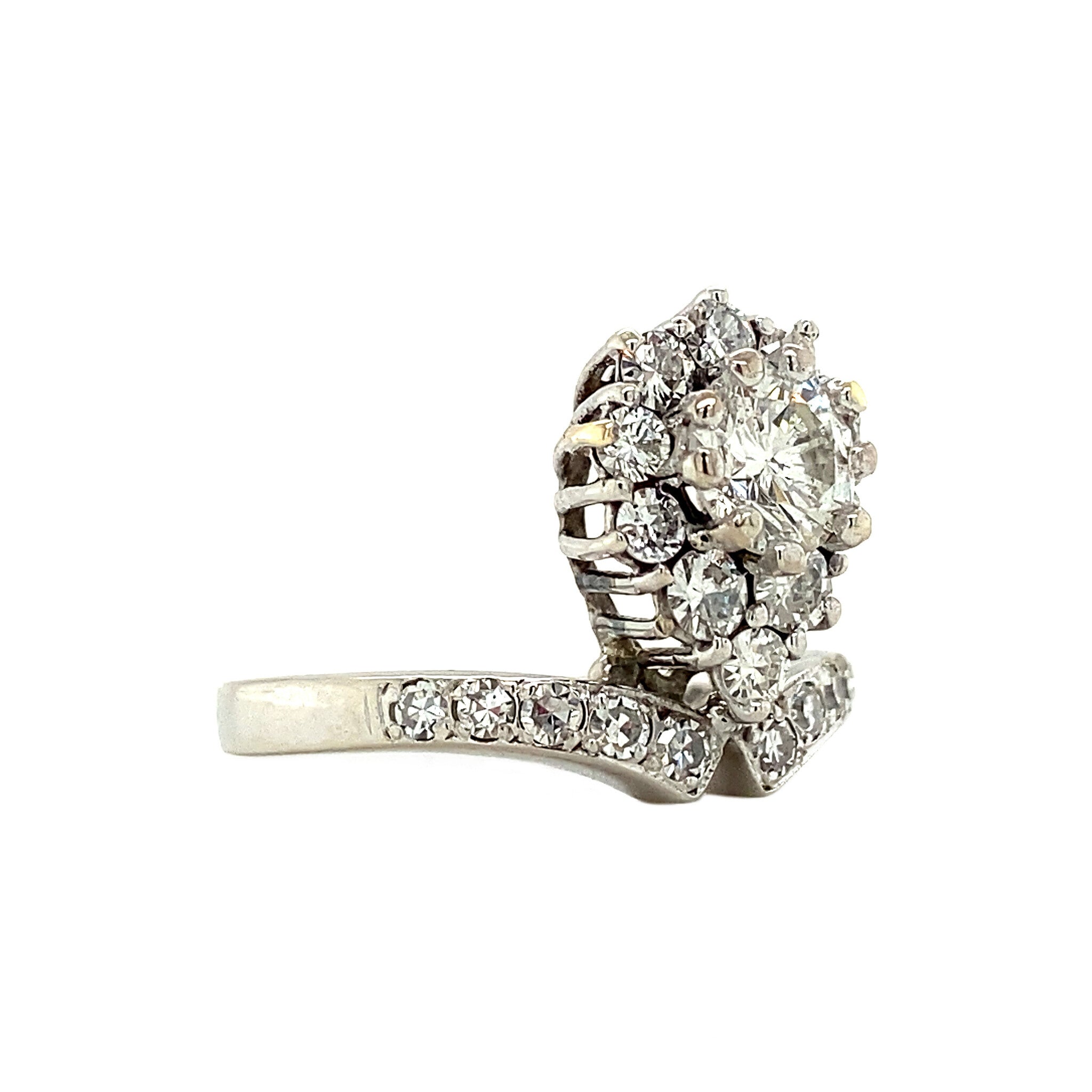 Witgouden ring met diamant 18 krt