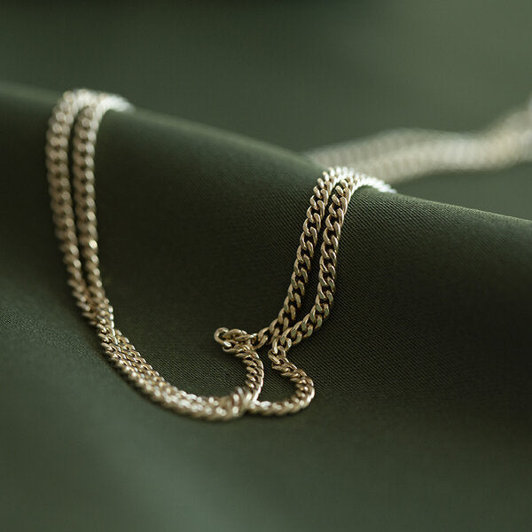 Gold length necklace gourmet 38.5 cm 14 krt