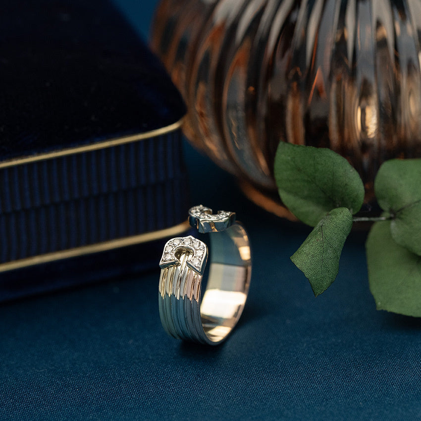 Gouden ring met diamant 14 krt