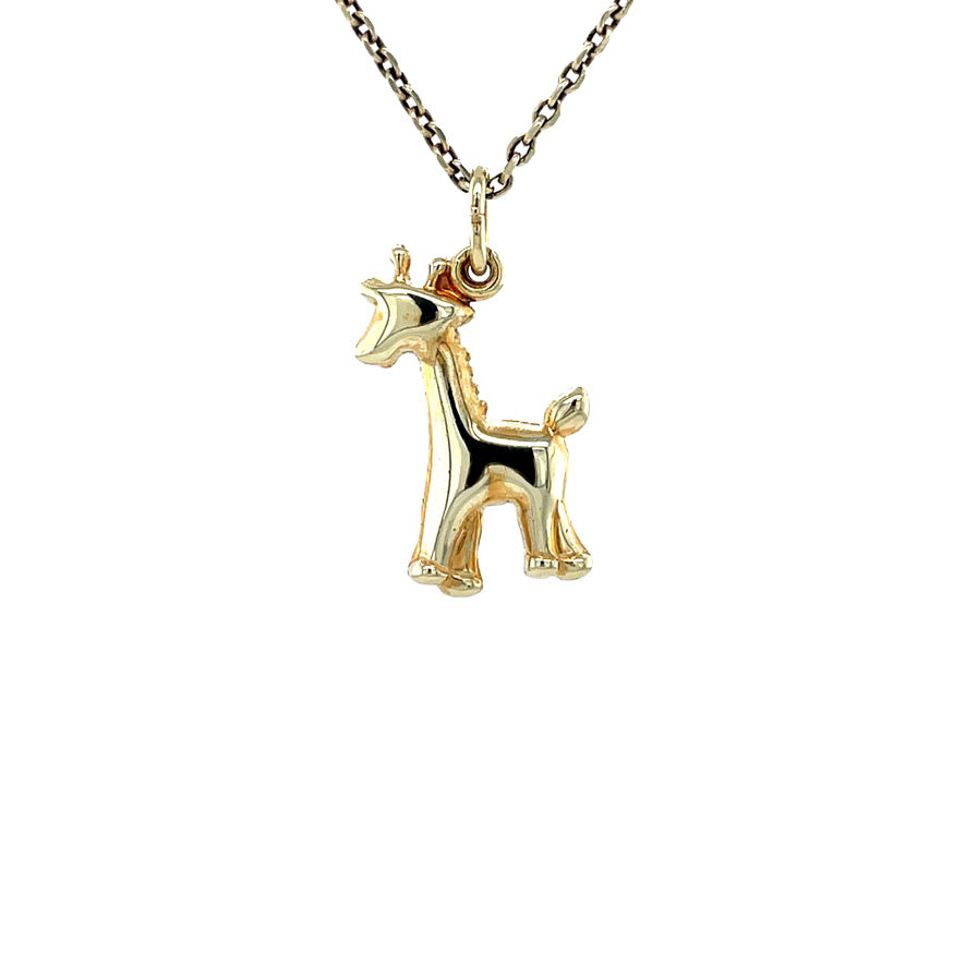 Gold giraffe pendant 14 krt