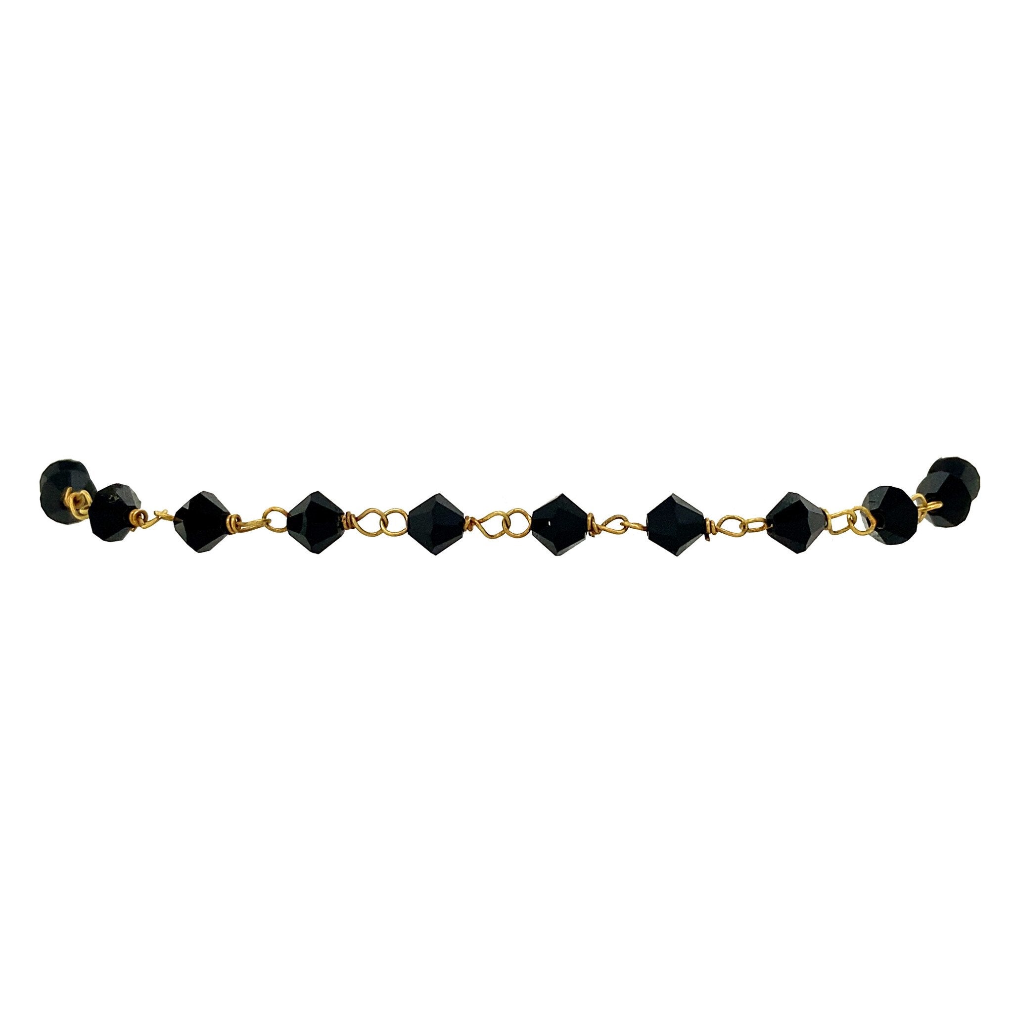 Gold bracelet with onyx 14 krt