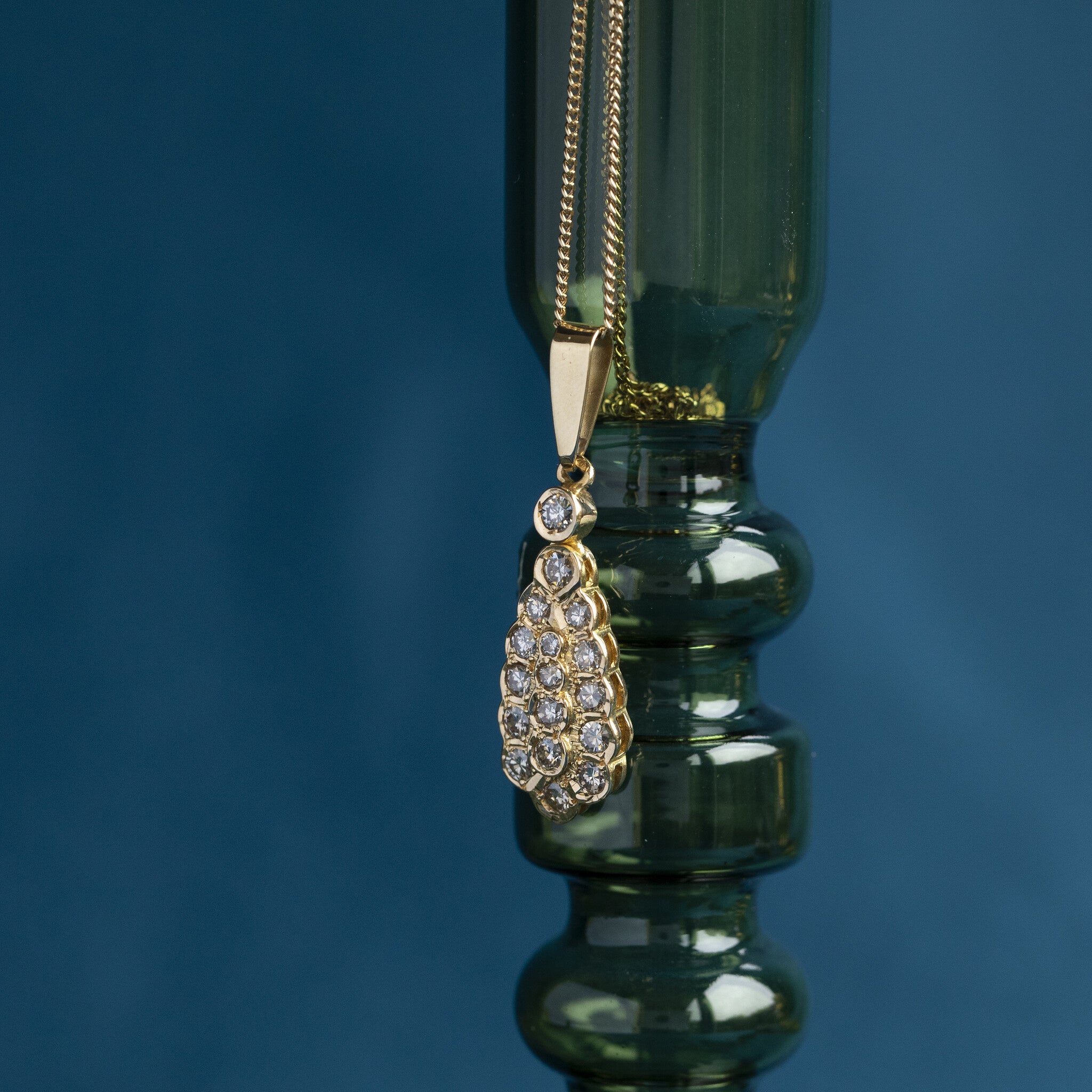 Gouden hanger met diamant 20 krt