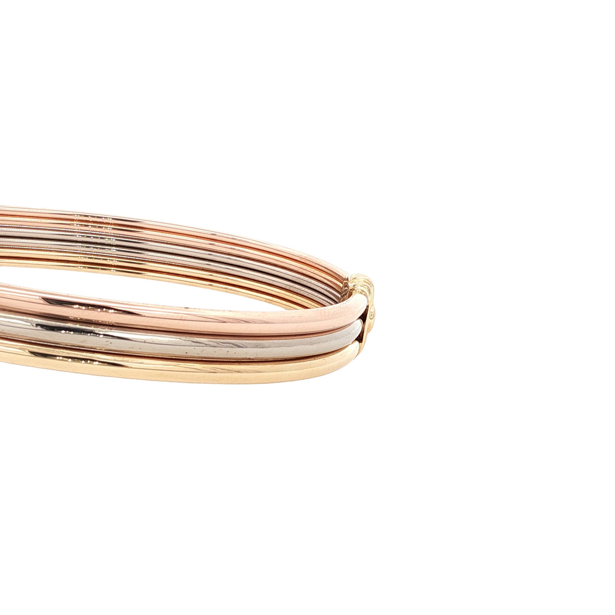 Tricolour gouden vintage Cartier armband 18 kt