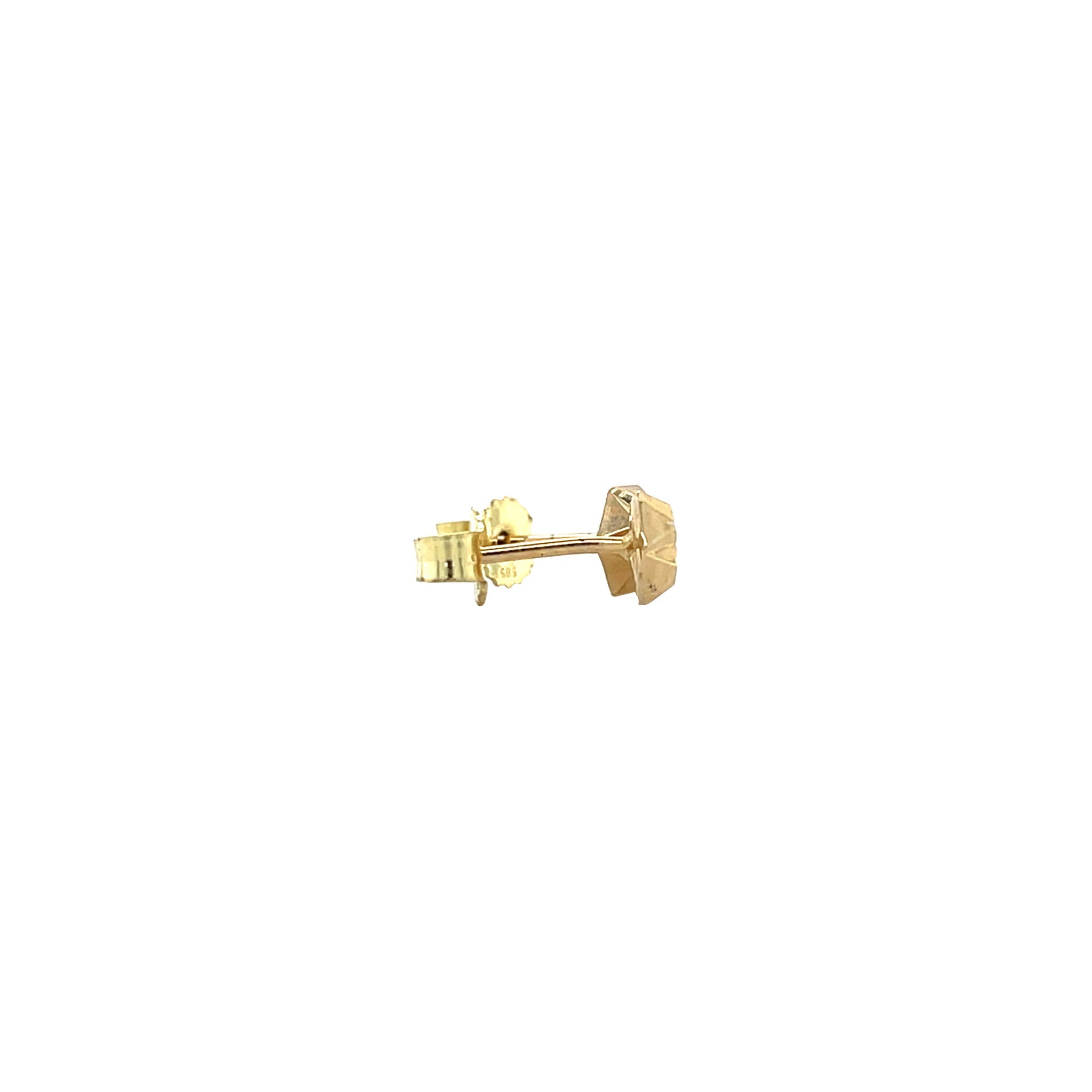 Gouden vintage fantasie oorstekers 14 krt