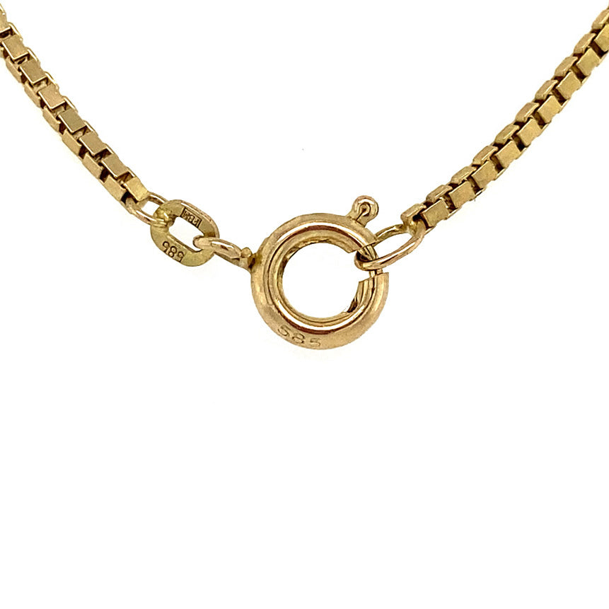 Gouden bolletjes collier met carneool 14 krt