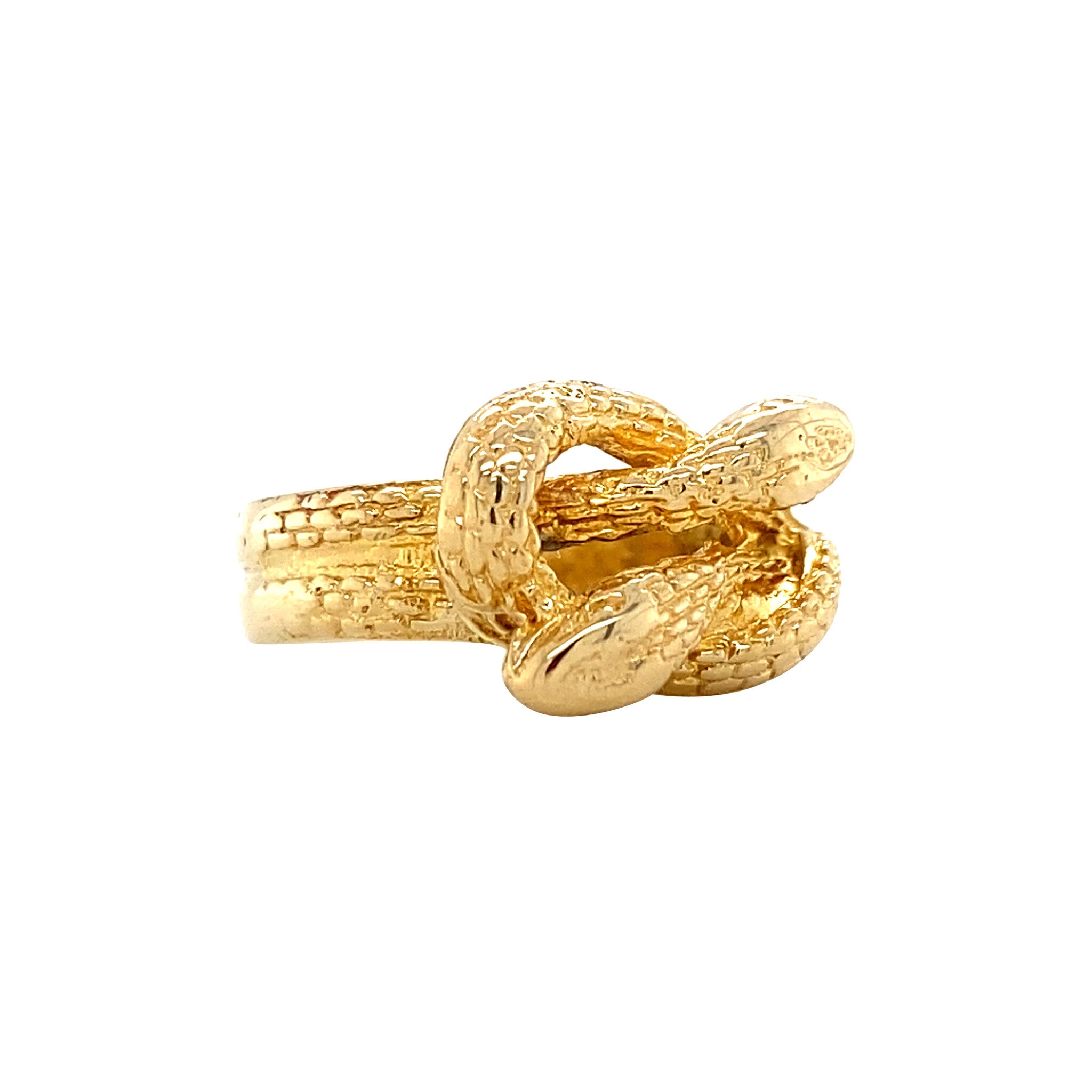 Gouden slangen ring 18 krt