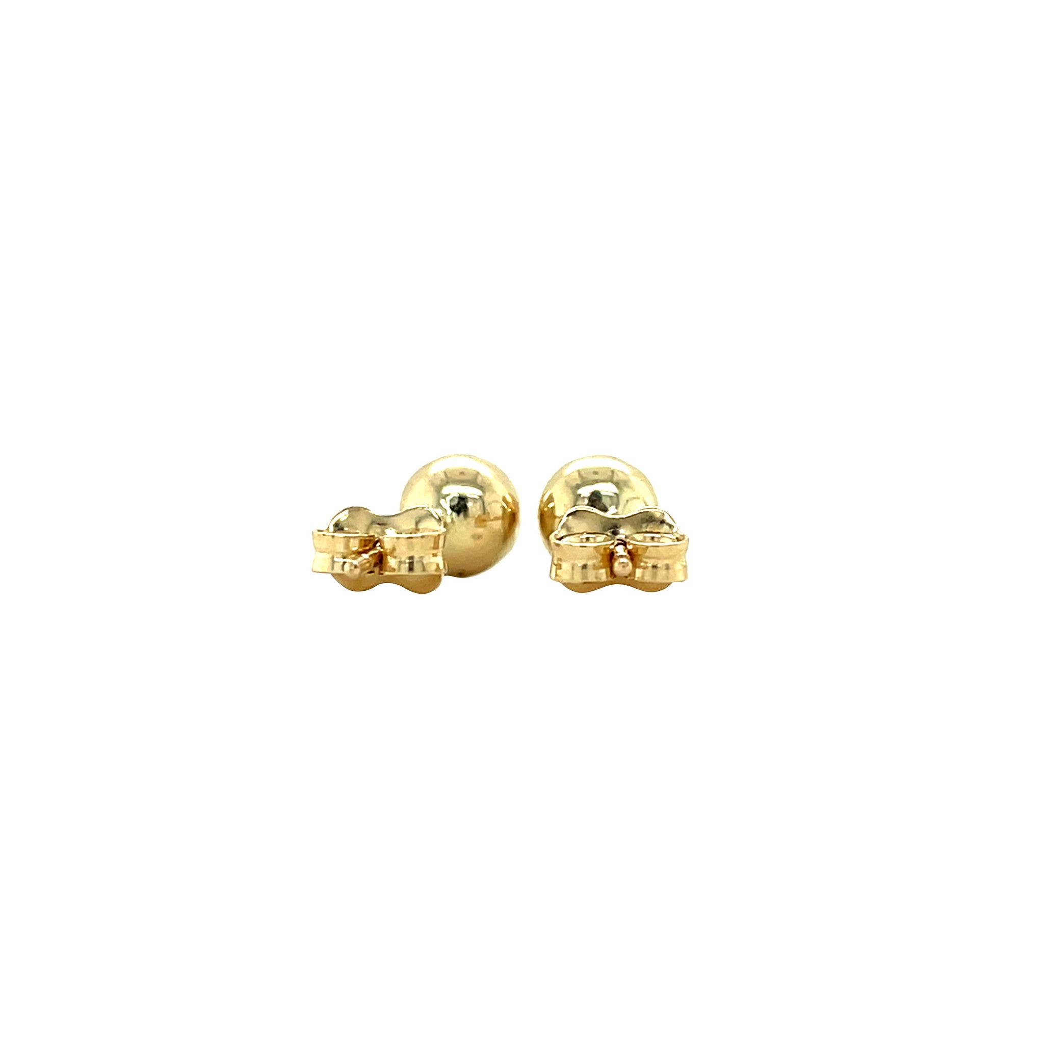Vintage gold ball stud earrings 14 kt