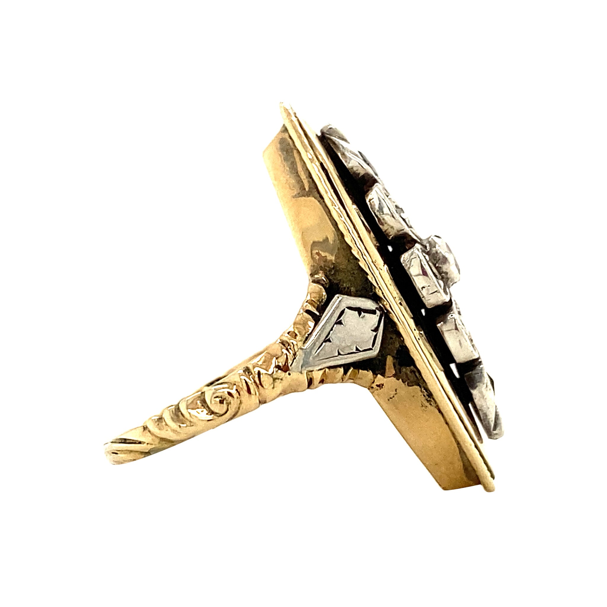 Gouden ring met diamant 14 krt/925