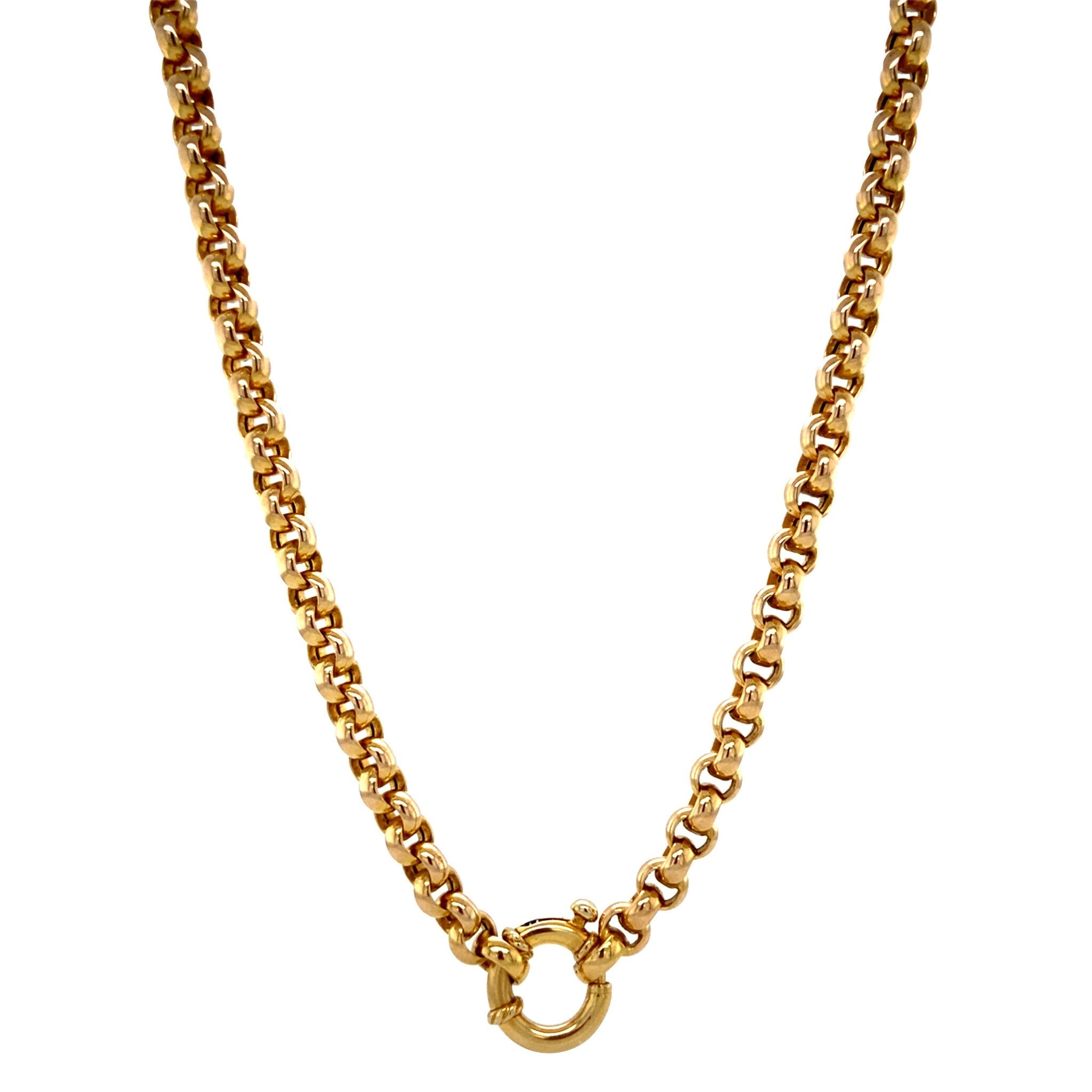 14 kt gold jasseron necklace