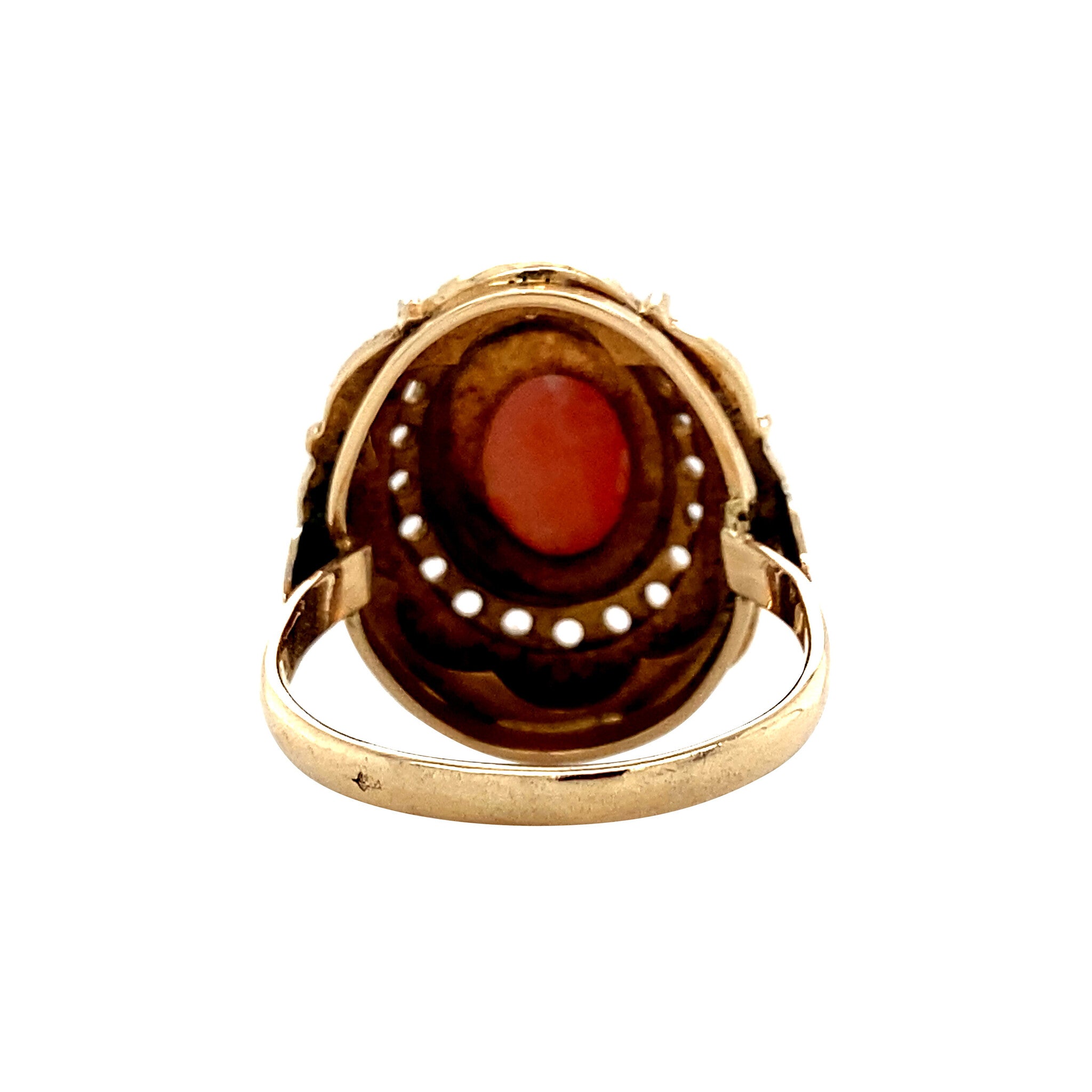 Gold ring with cameo 14 kt