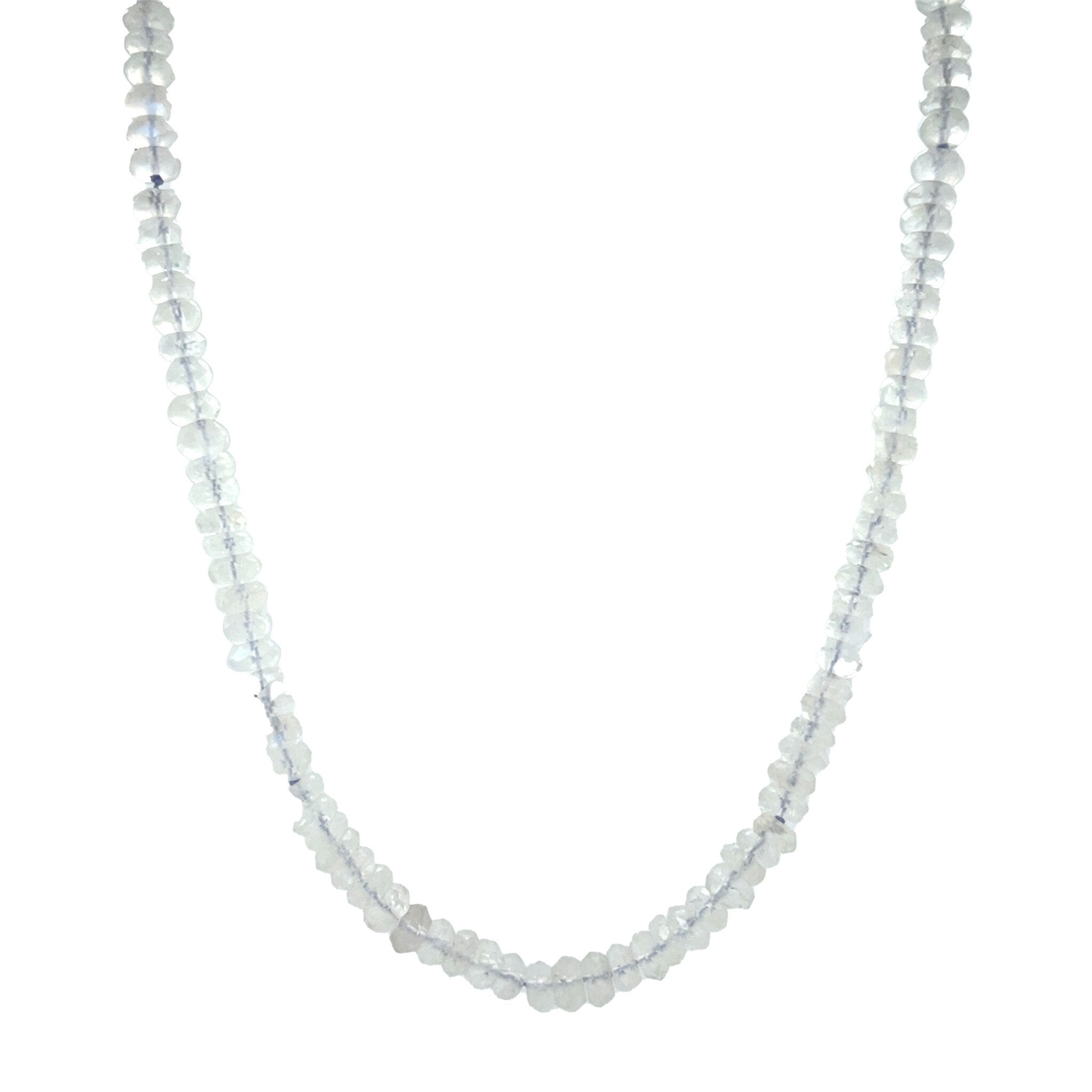 Vintage moonstone necklace with 14 kt gold clasp