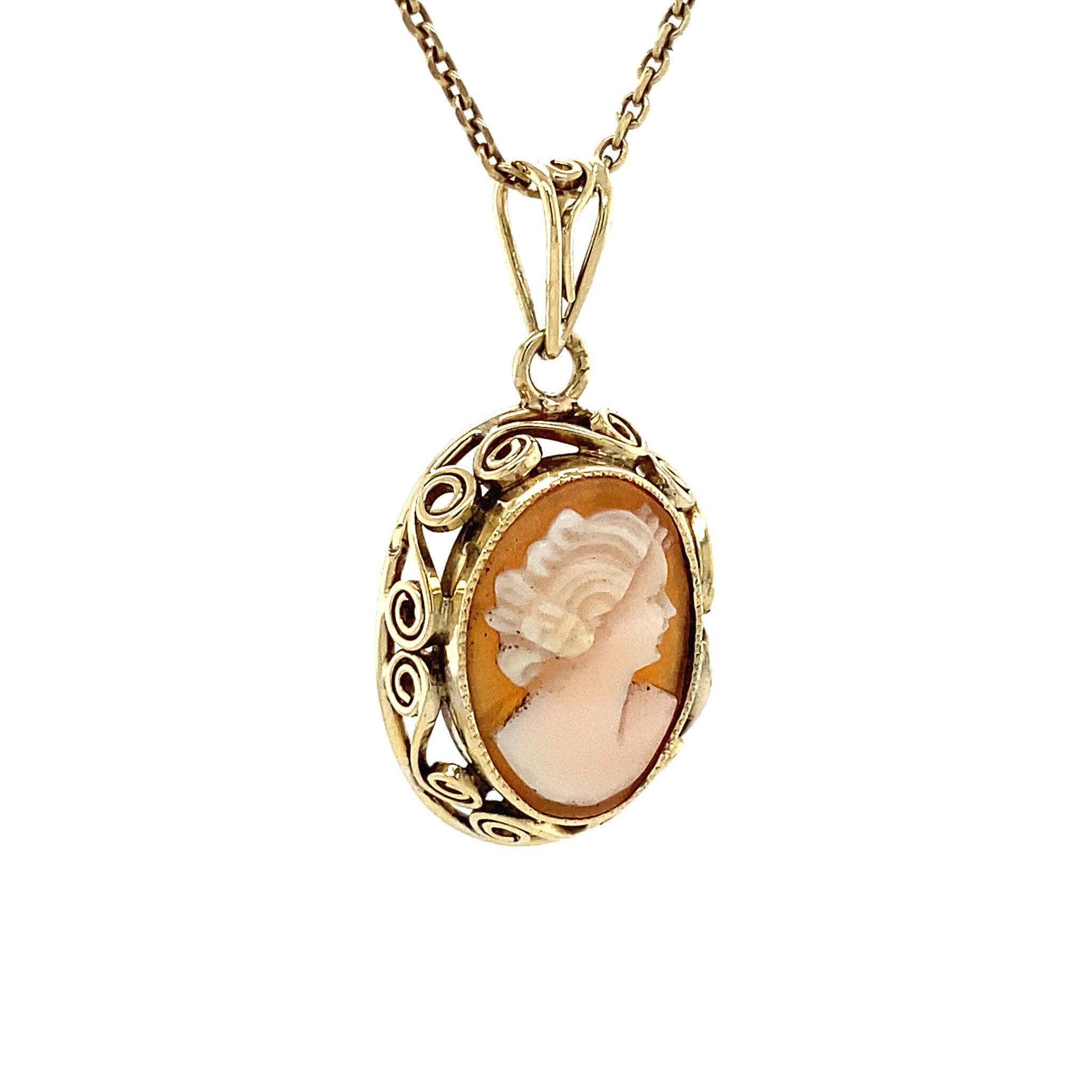 Gouden hanger met camee 14 krt