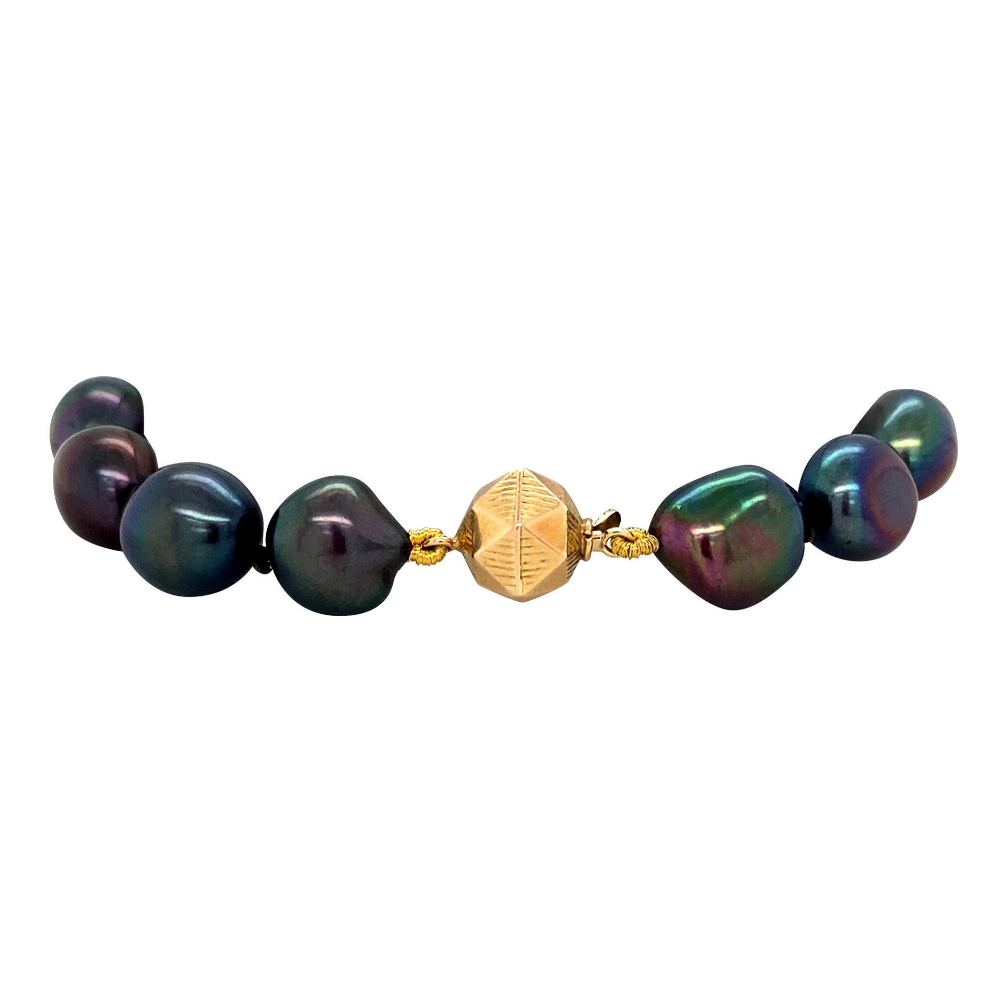 Vintage parel armband met gouden sluiting 14 krt