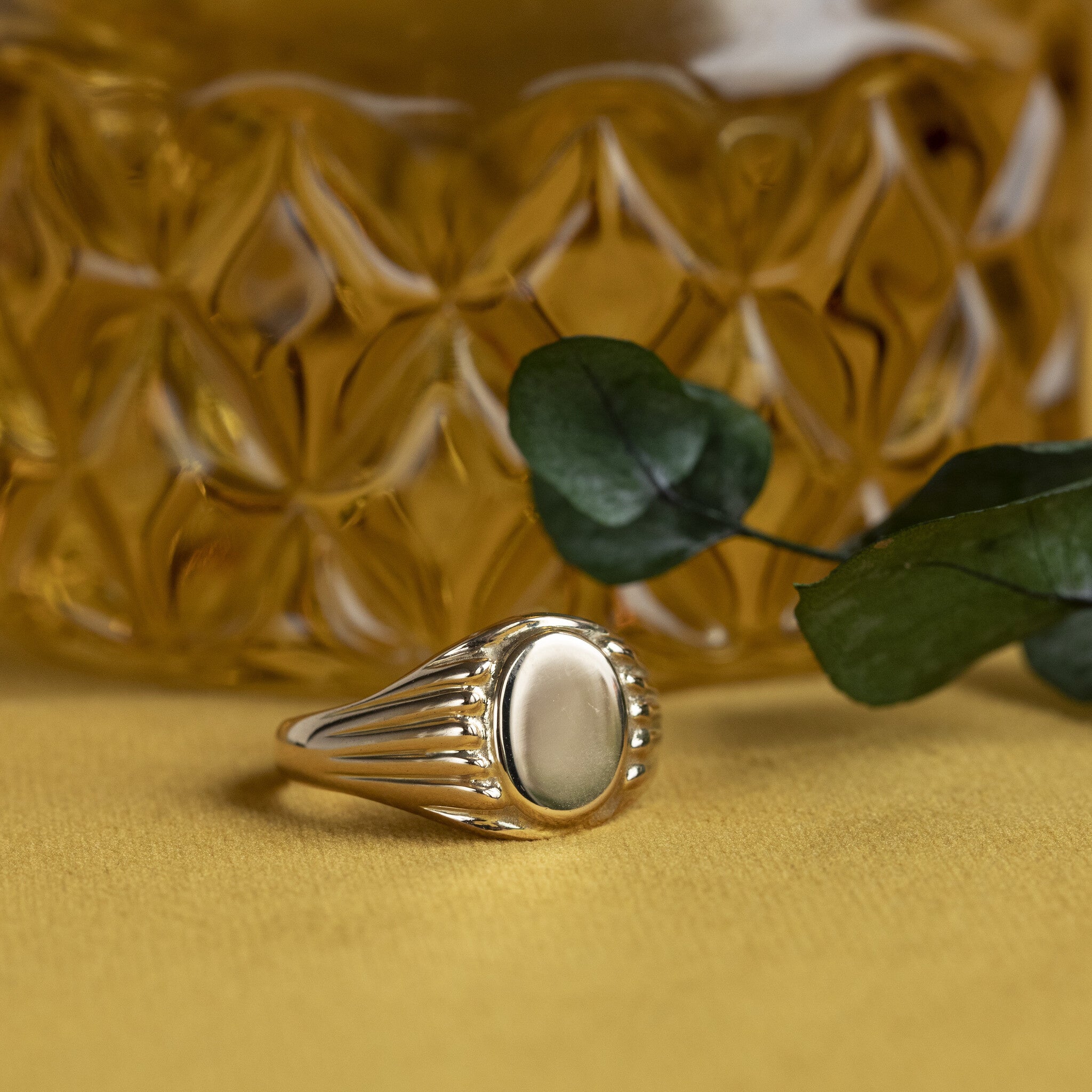 Gouden zegelring 14 krt