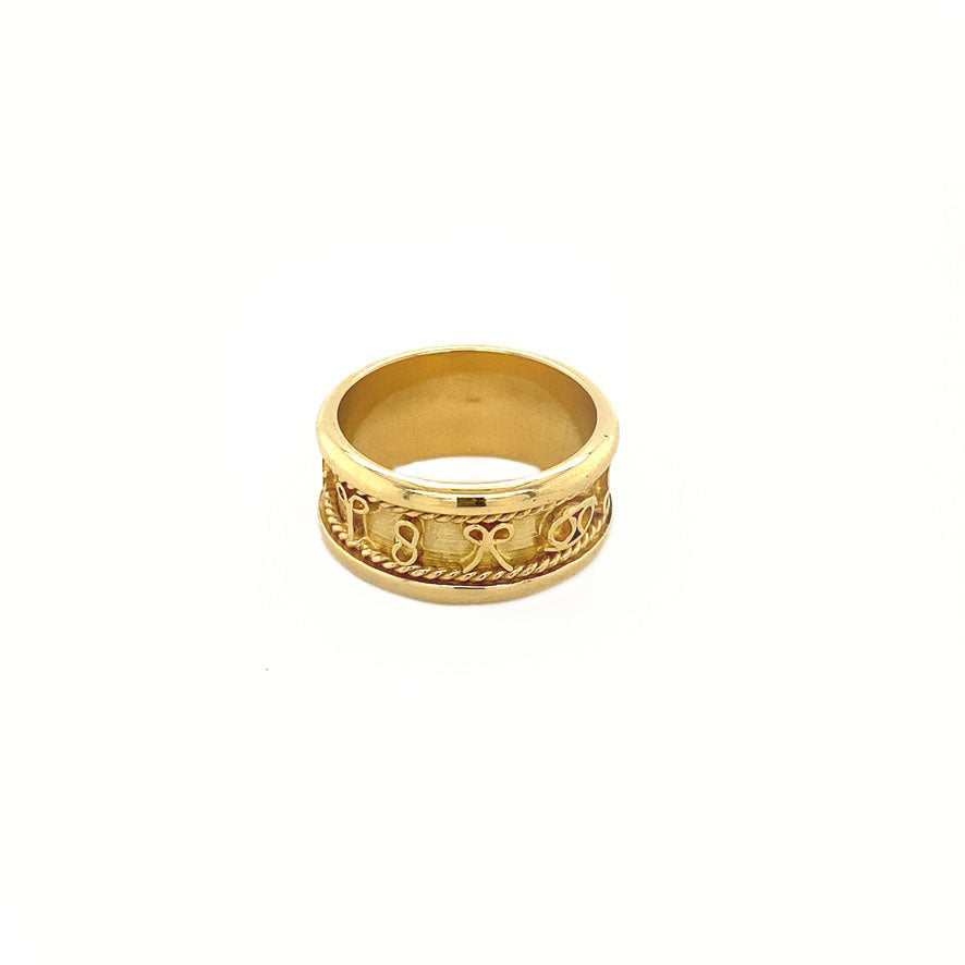 Gouden sterrenbeeld ring 18 krt