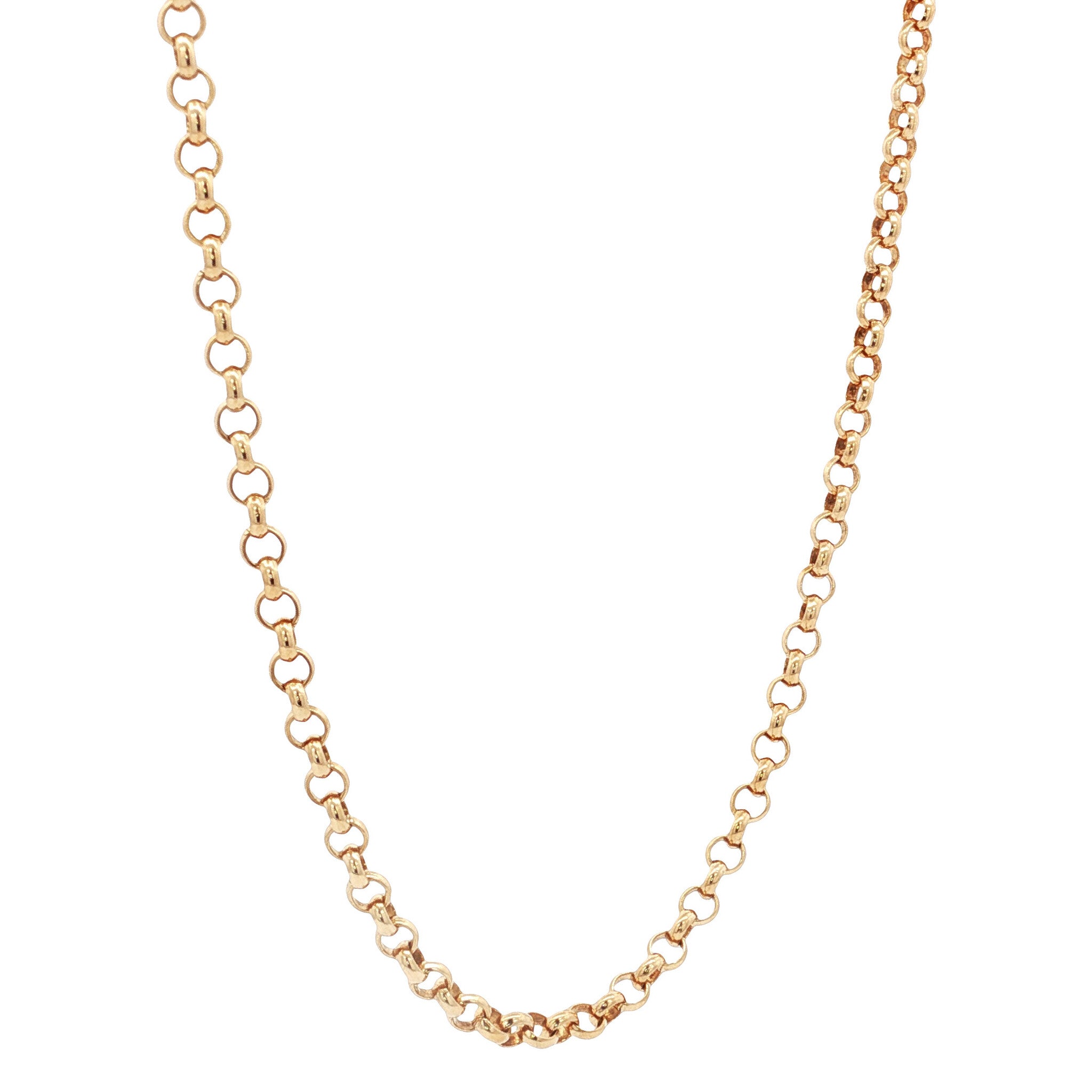 Gold vintage jasseron necklace 14 kt