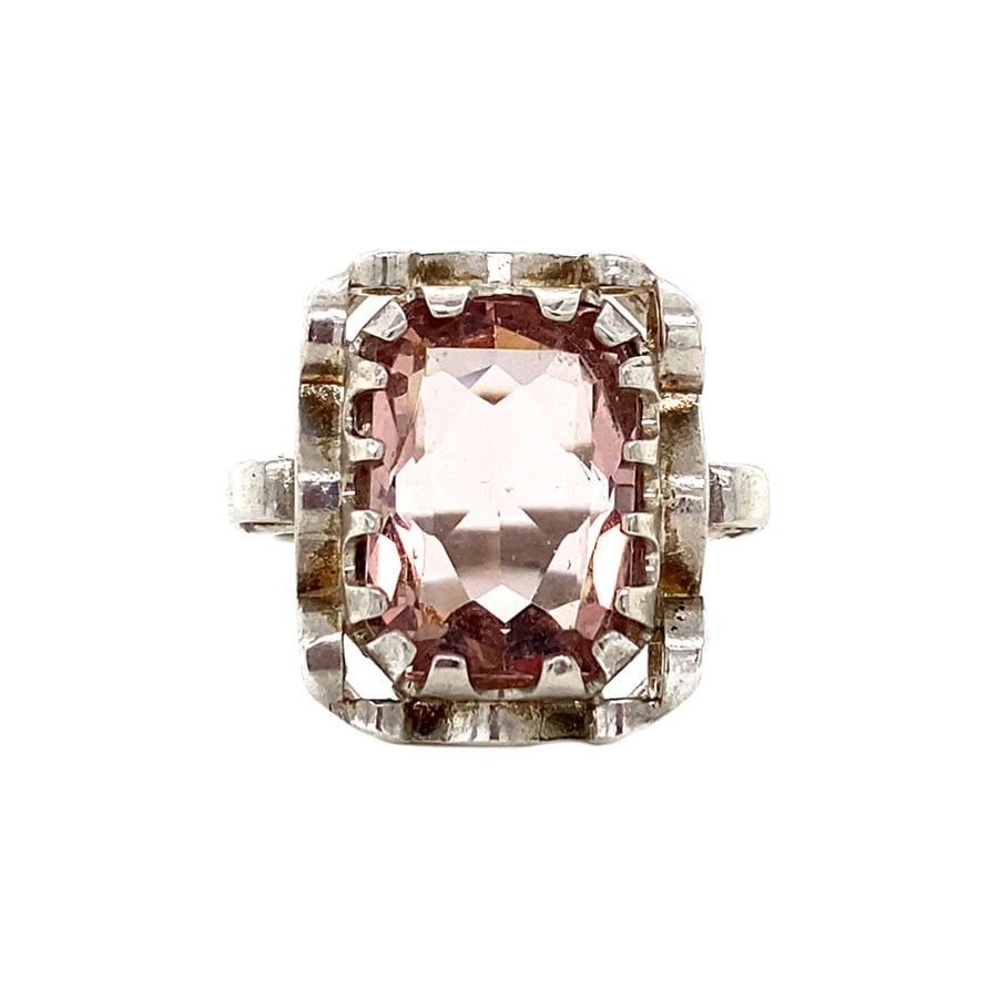 Queen's ring 925 - Peach moonstone