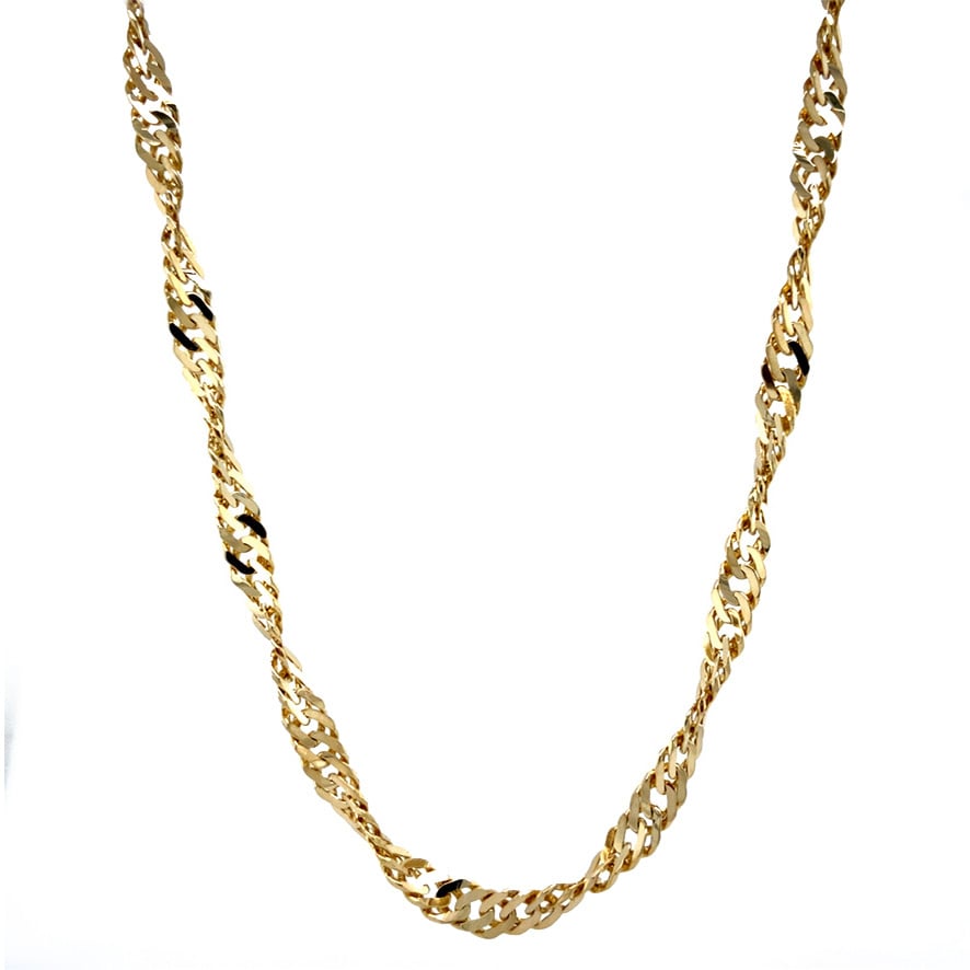 Gouden vintage singapore collier 14 krt