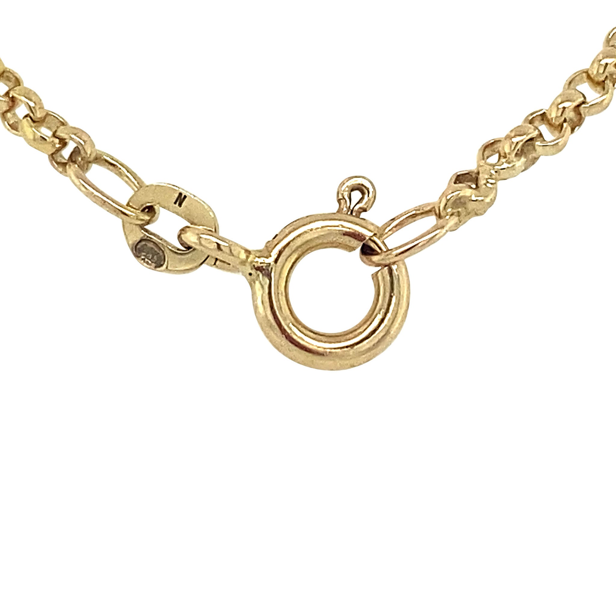 Gold necklace jasseron 64 cm 14 krt