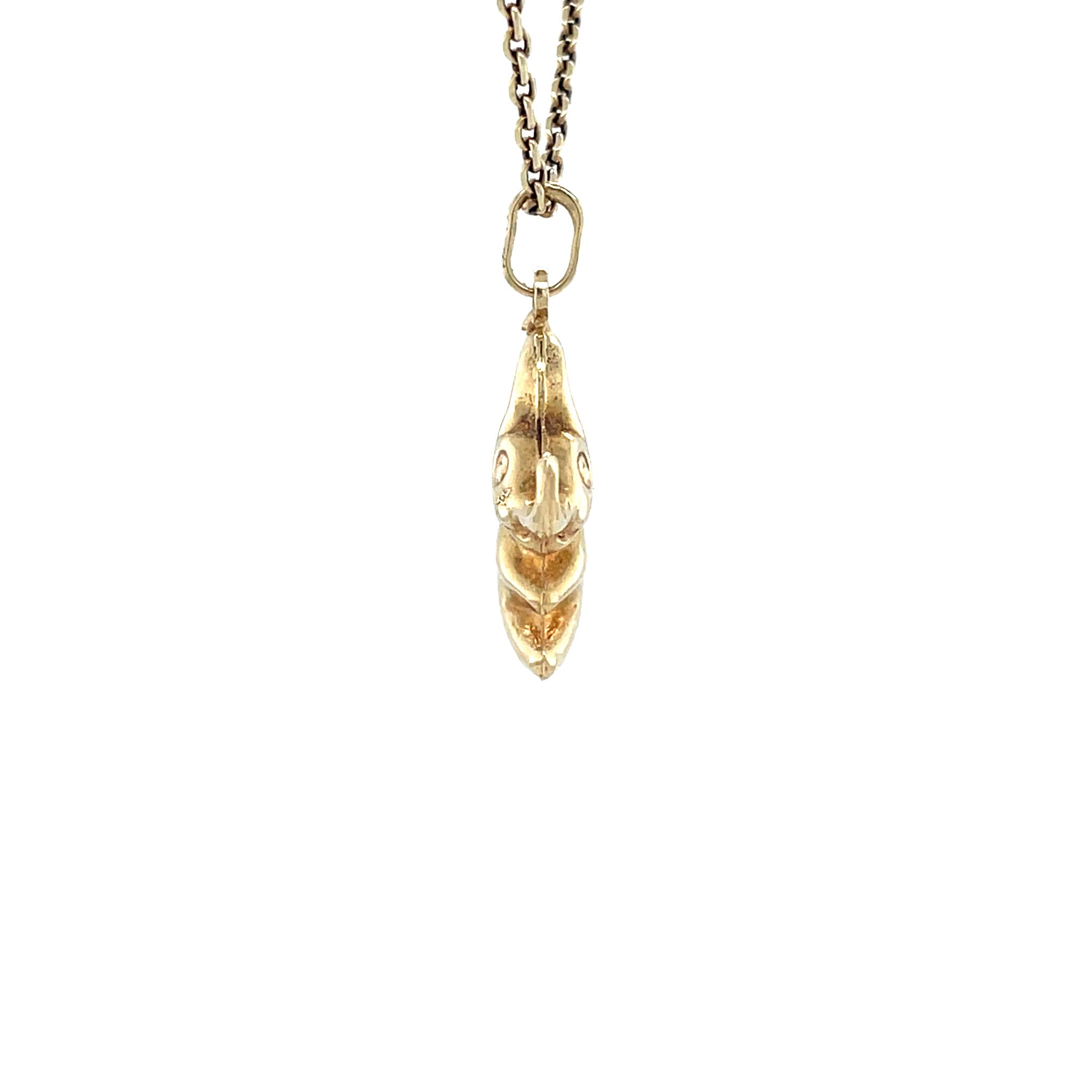 Gouden vintage olifant hanger 14 krt