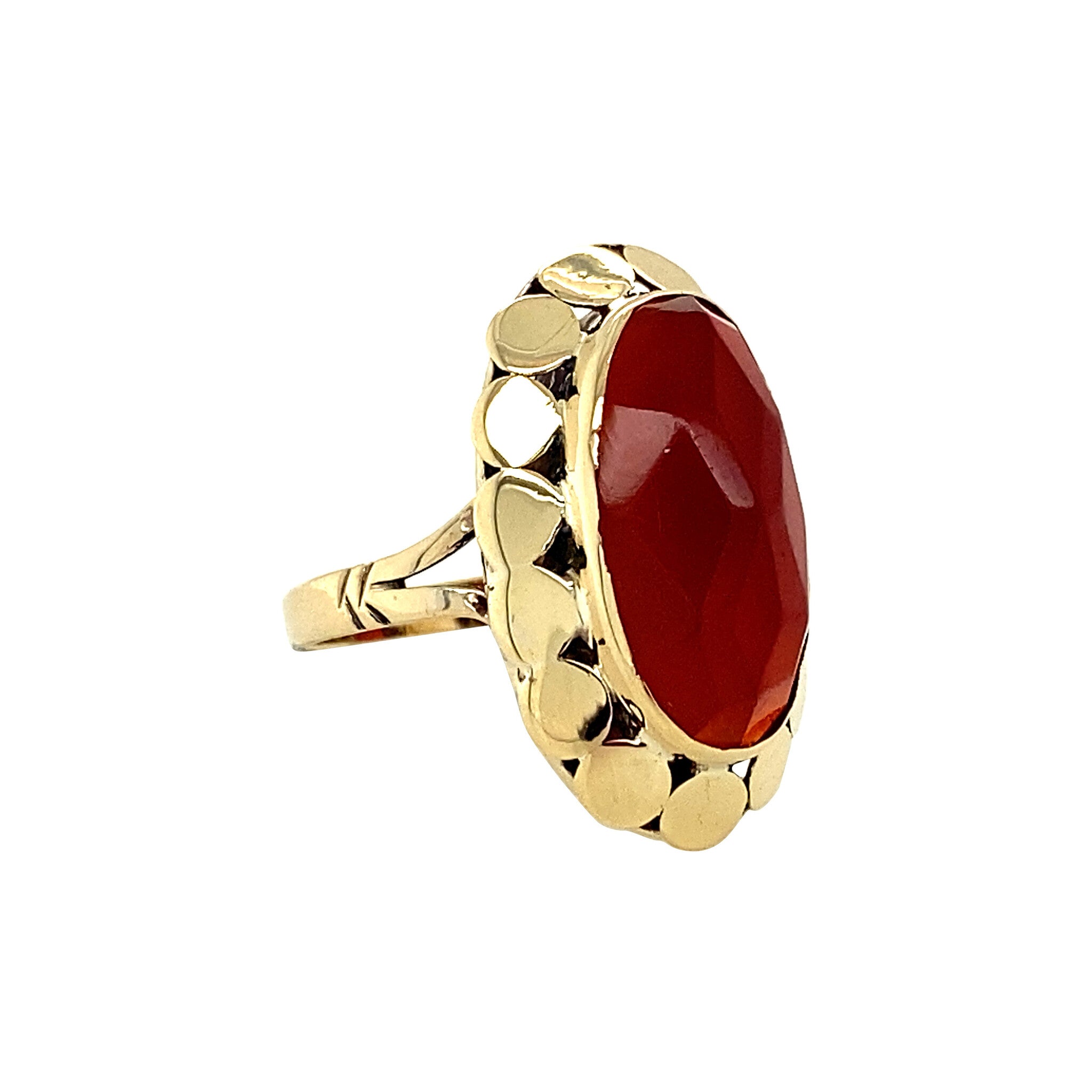 Ring met carneool 12 krt