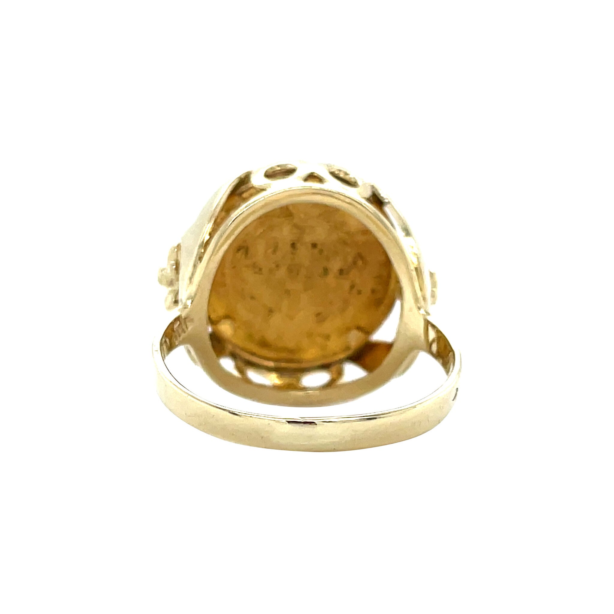 Gouden vintage munt ring 14 krt