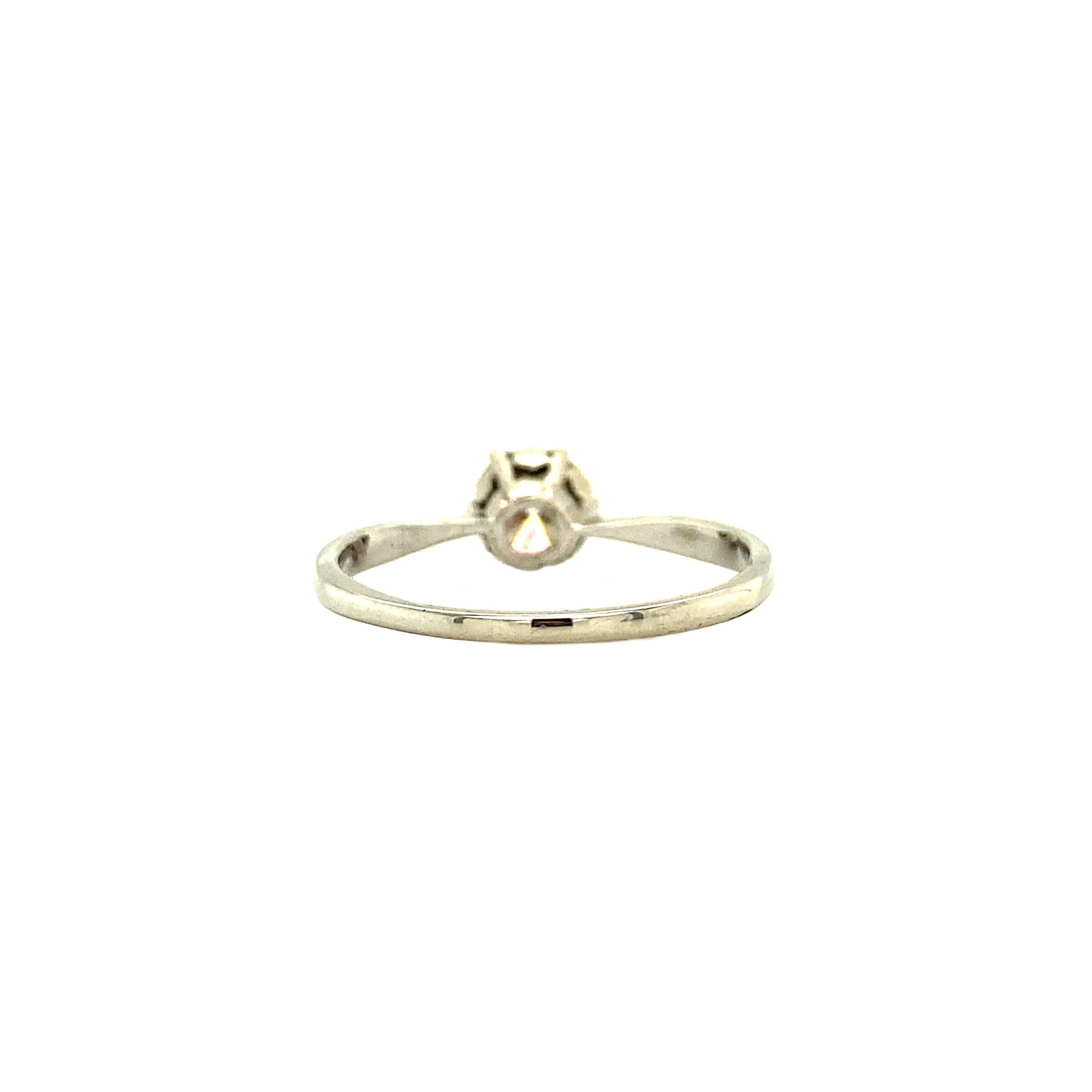 White gold solitaire ring with diamond 0.90 crt. 14 krt